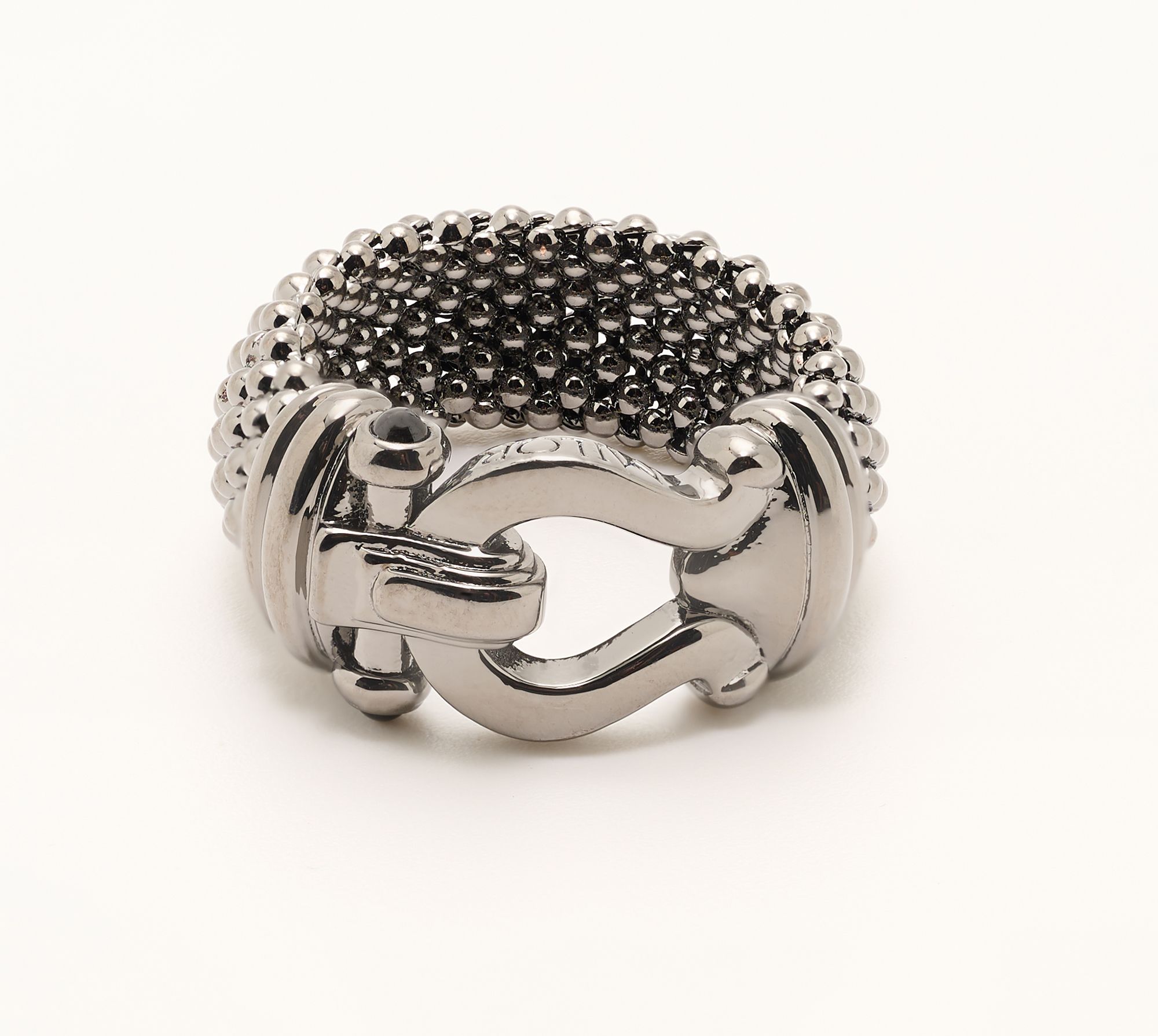 David Markstein Bronze Mesh Status Buckle Clasp Ring