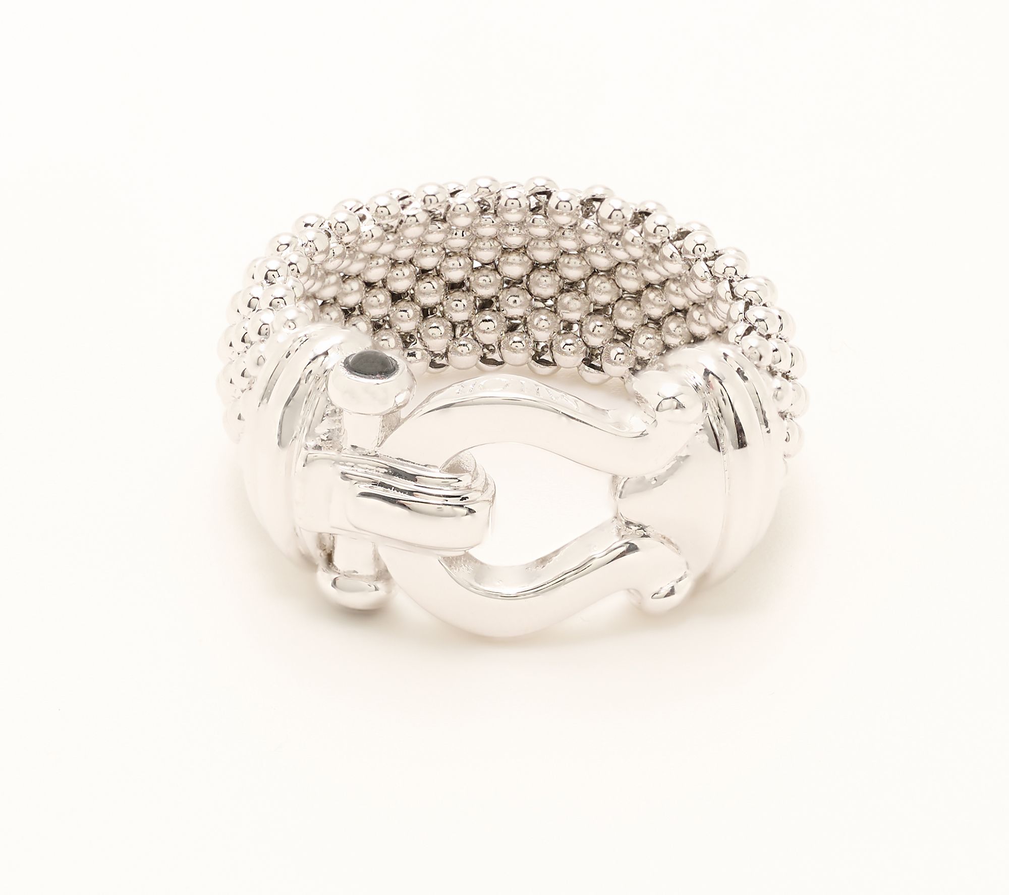 David Markstein Bronze Mesh Status Buckle Clasp Ring