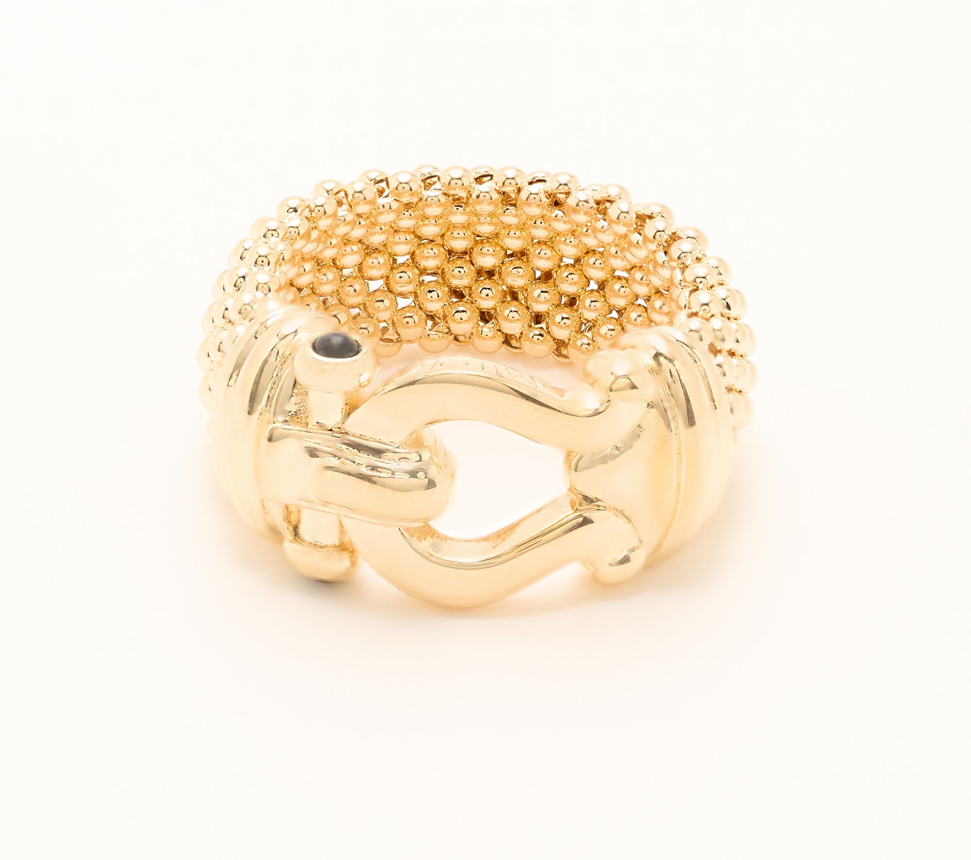 David Markstein Bronze Mesh Status Buckle Clasp Ring