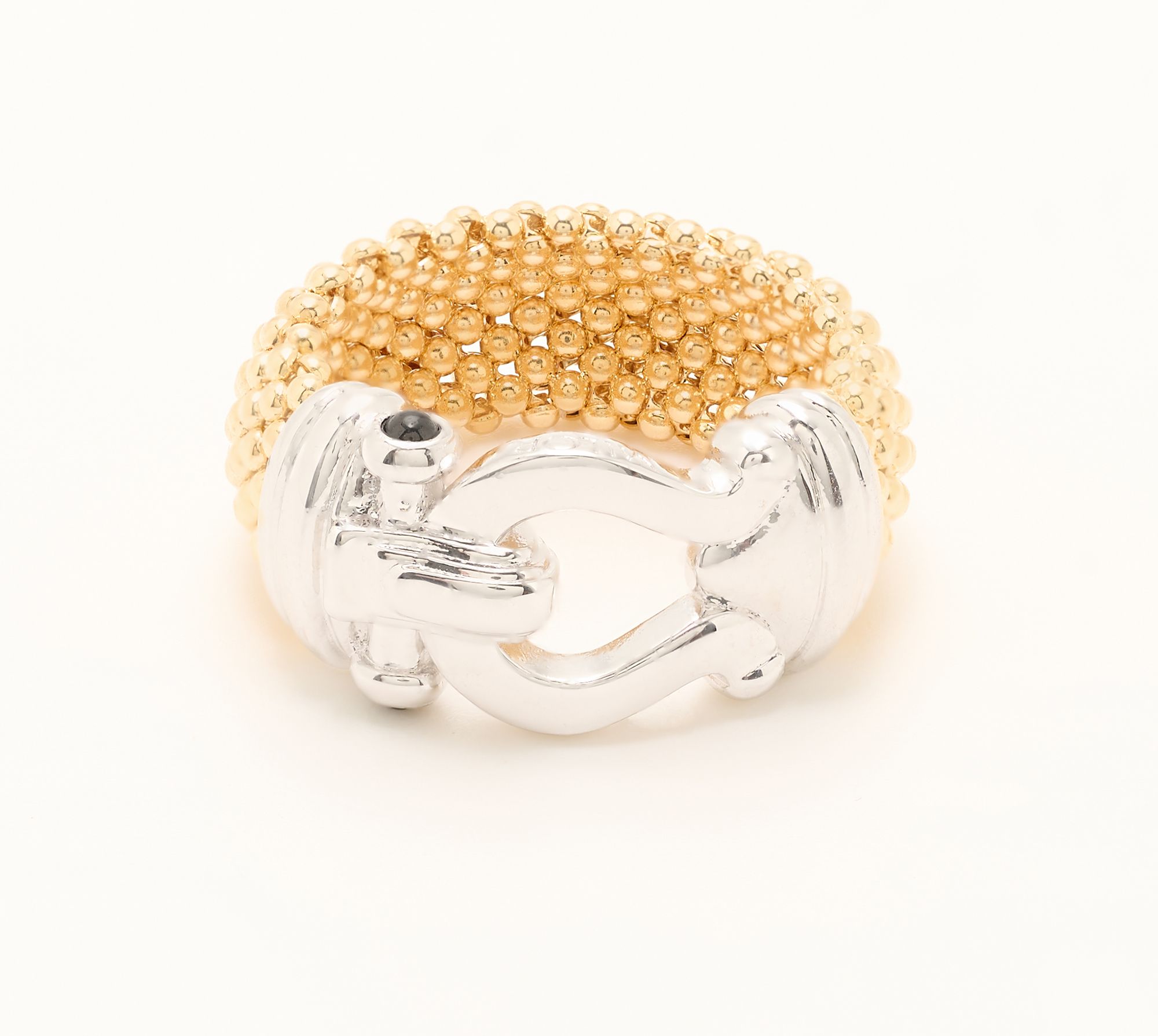 David Markstein Bronze Mesh Status Buckle Clasp Ring