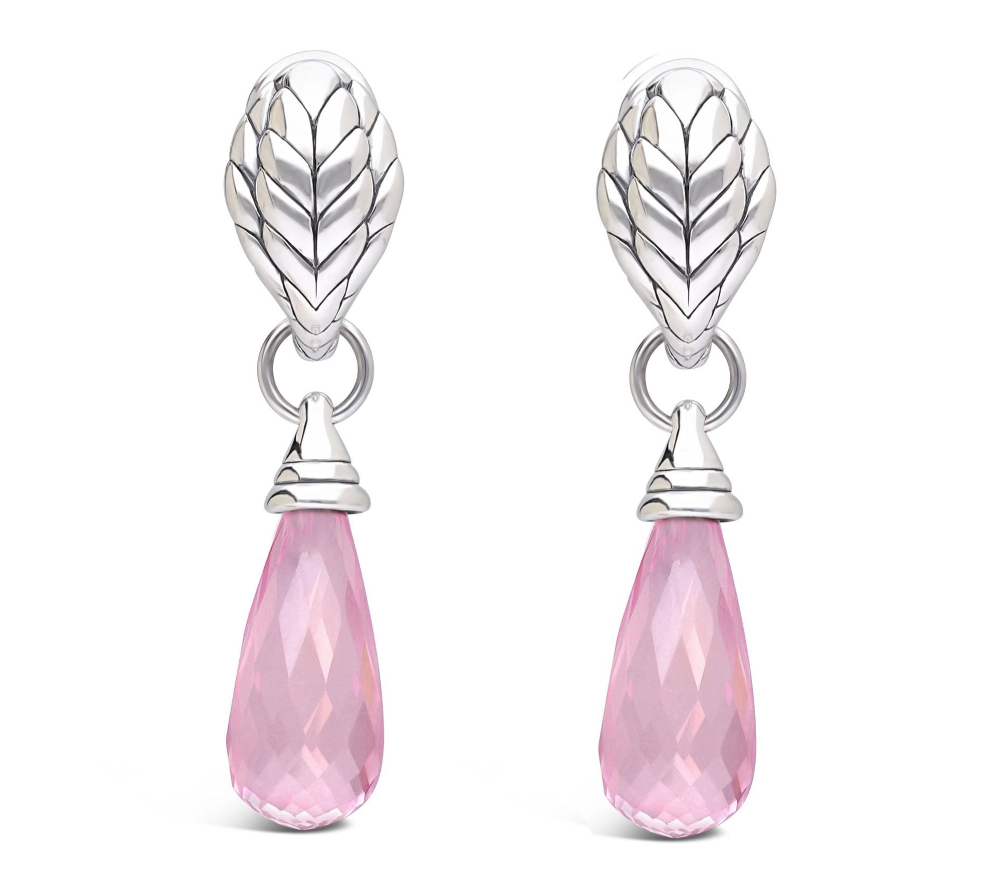 Tiffany Kay Studio Sterling Faceted Rose QuartzDrop Earrings