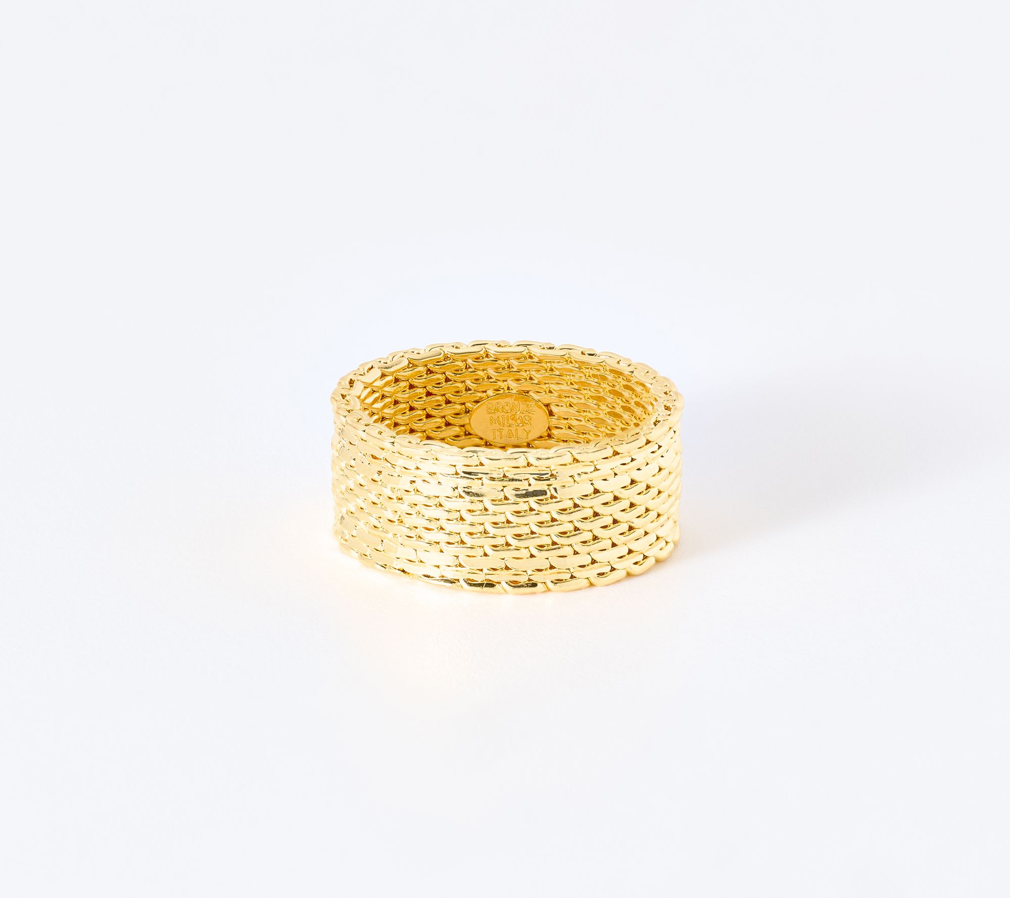 David Markstein Bronze Couture Diamond Cut Mesh Ring