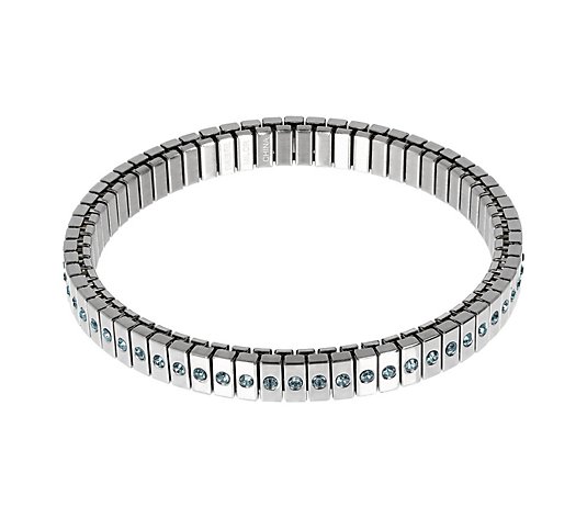 Steel by Design Crystal Accent Stretch Bracelet