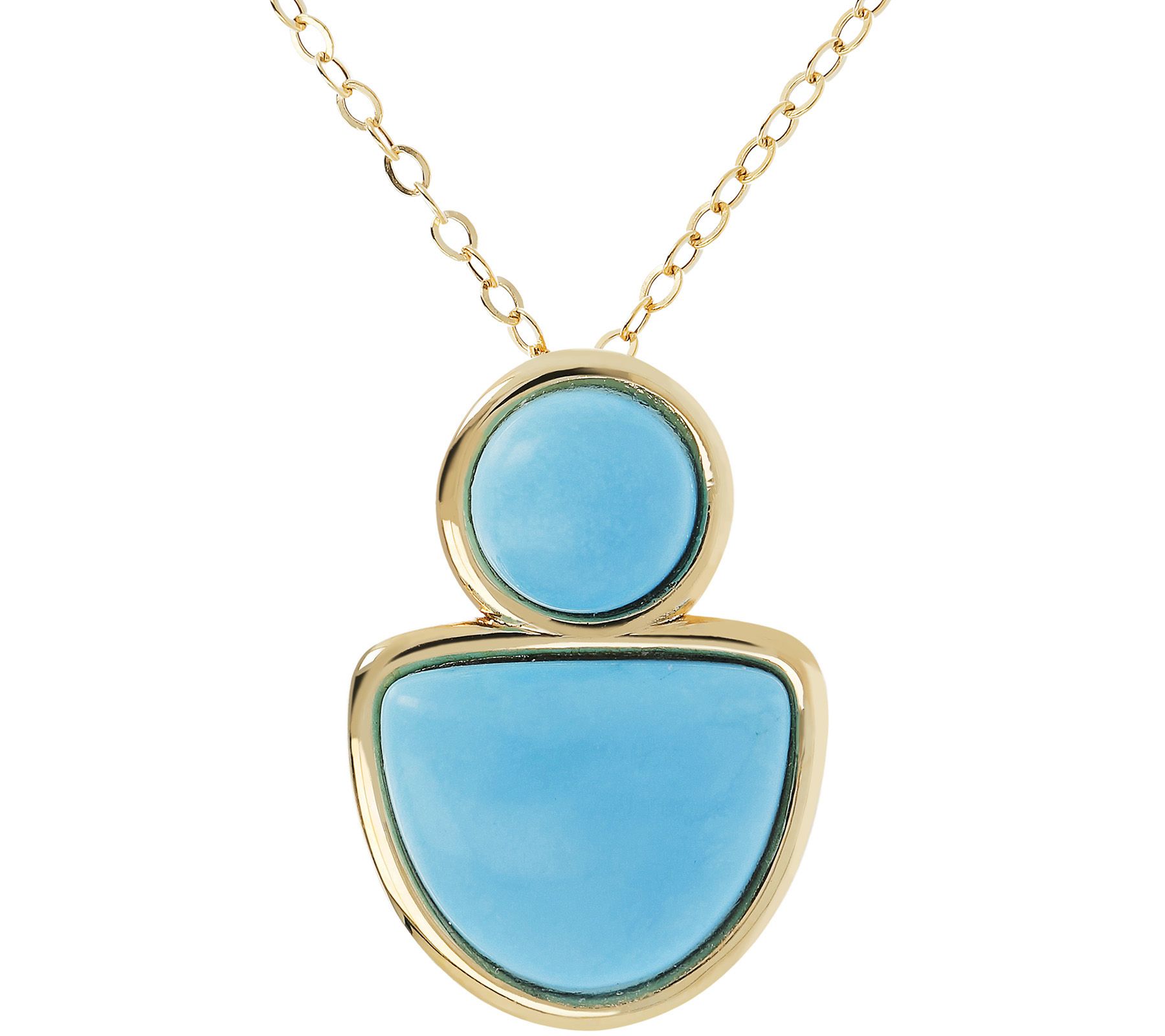 Gem Gossip Gemstone Pendant with Chain, 10K Gold