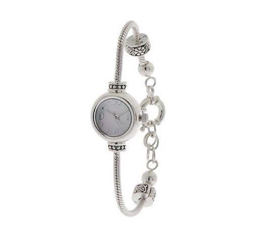 Prerogatives Sterling Bead Bracelet Watch - Adjustable Length