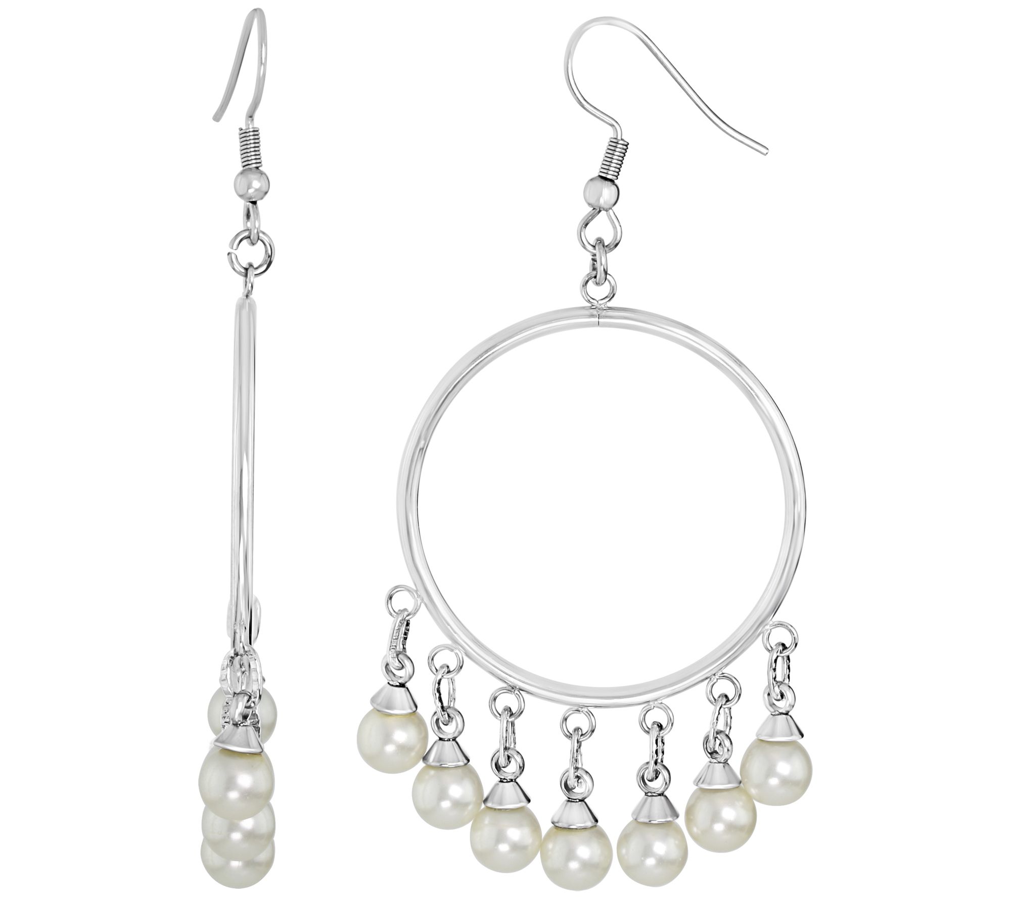 Faux pearl deals chandelier earrings