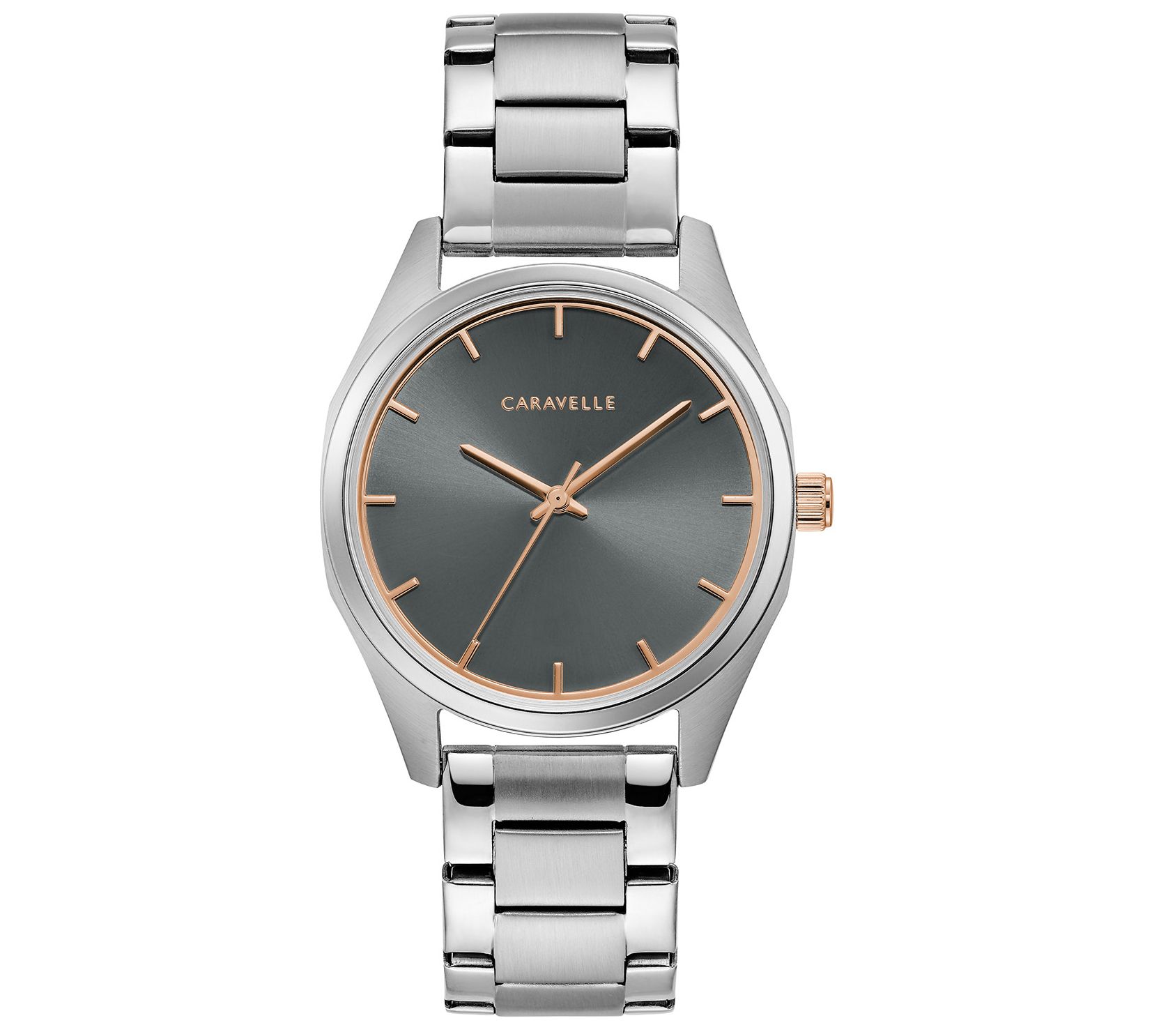 Caravelle by Bulova Women's Stainless Gray Dial Watch - QVC.com