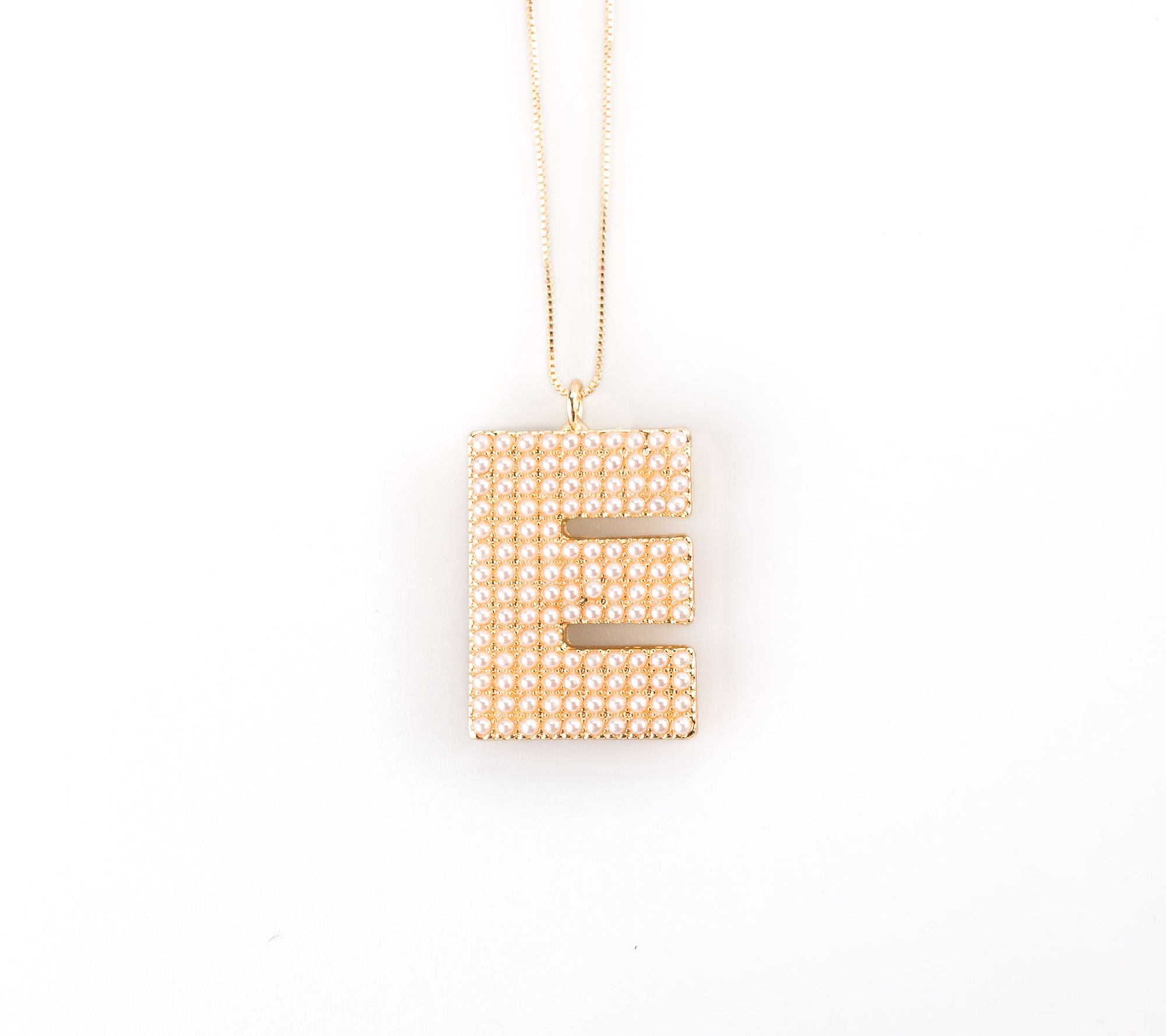 Violet & Brooks Pearl Initial Pendant w/ Chain