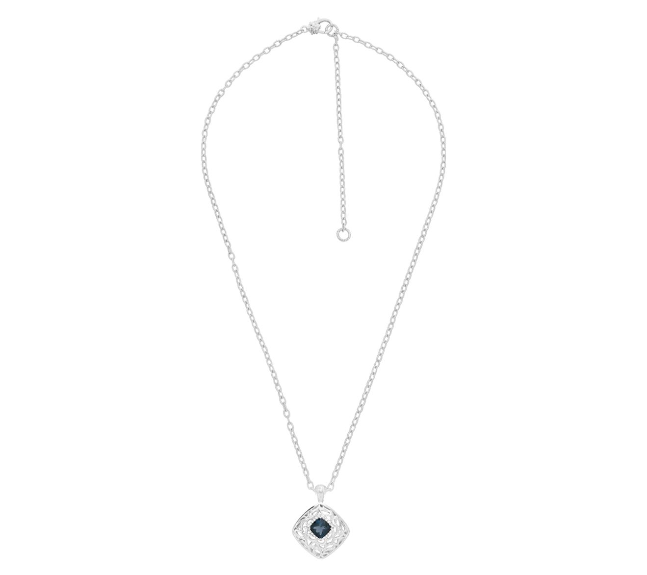 Ariva Sterling Silver London Blue Topaz Vine Pendant w/ Chain - QVC.com