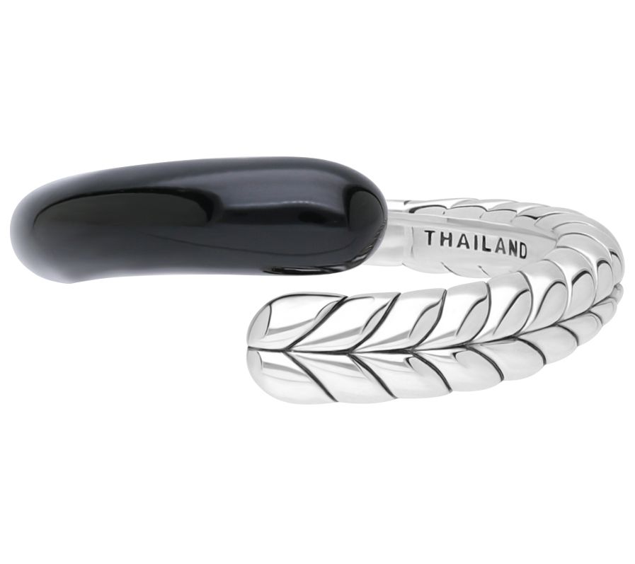 Tiffany Kay Studio Sterling Herringbone EnamelWrap Ring