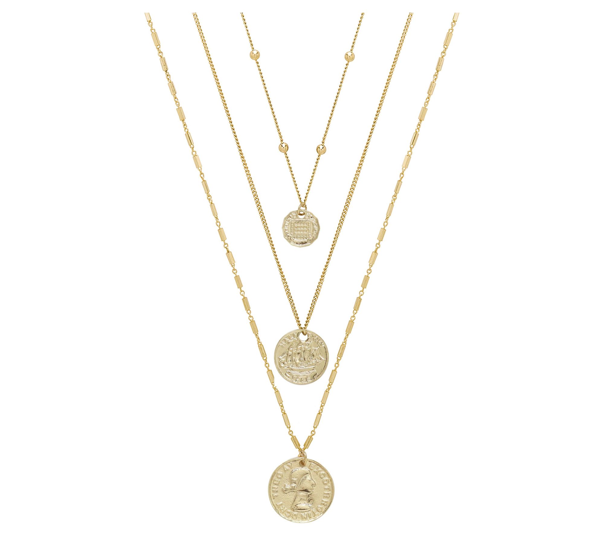 Ettika Layered Coin Necklace Set