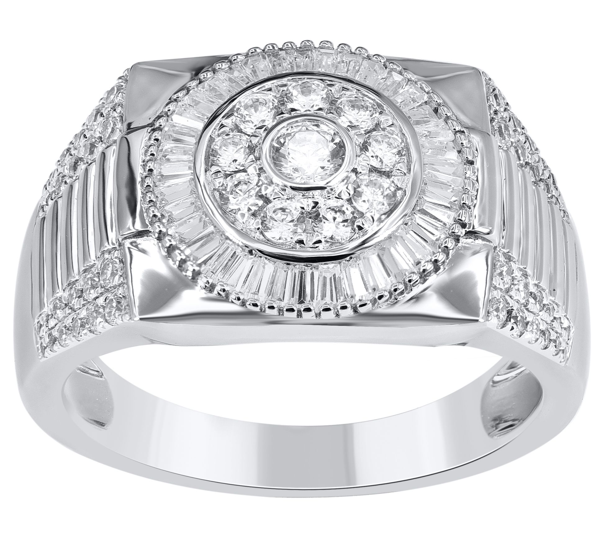 Affinity Diamonds Men's 1.00 cttw Ring, 14K White Gold