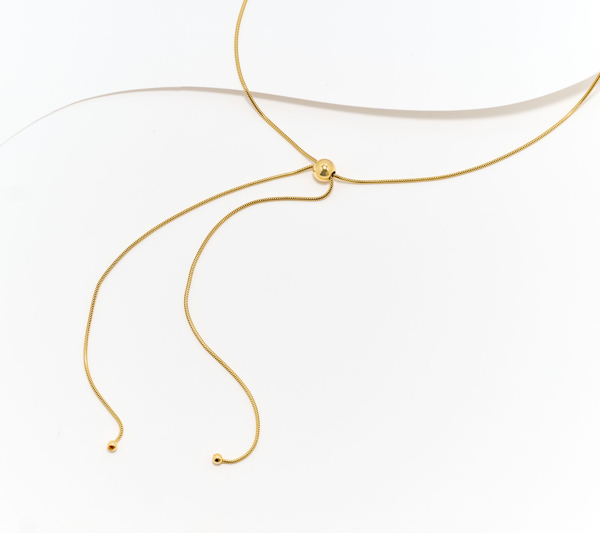 UltraFine 950 Silver 34" Adjustable Sliding Bead Necklace