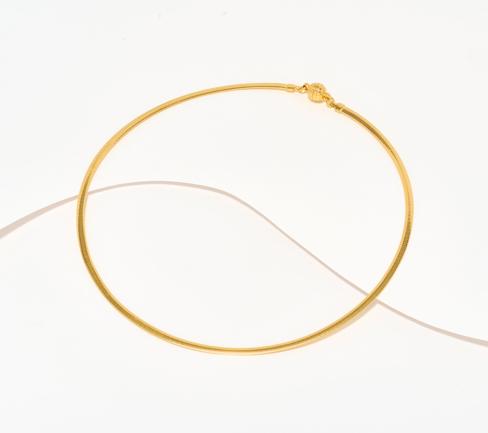 UltraFine 950 Silver Magnetic Closure Omega 16" Necklace