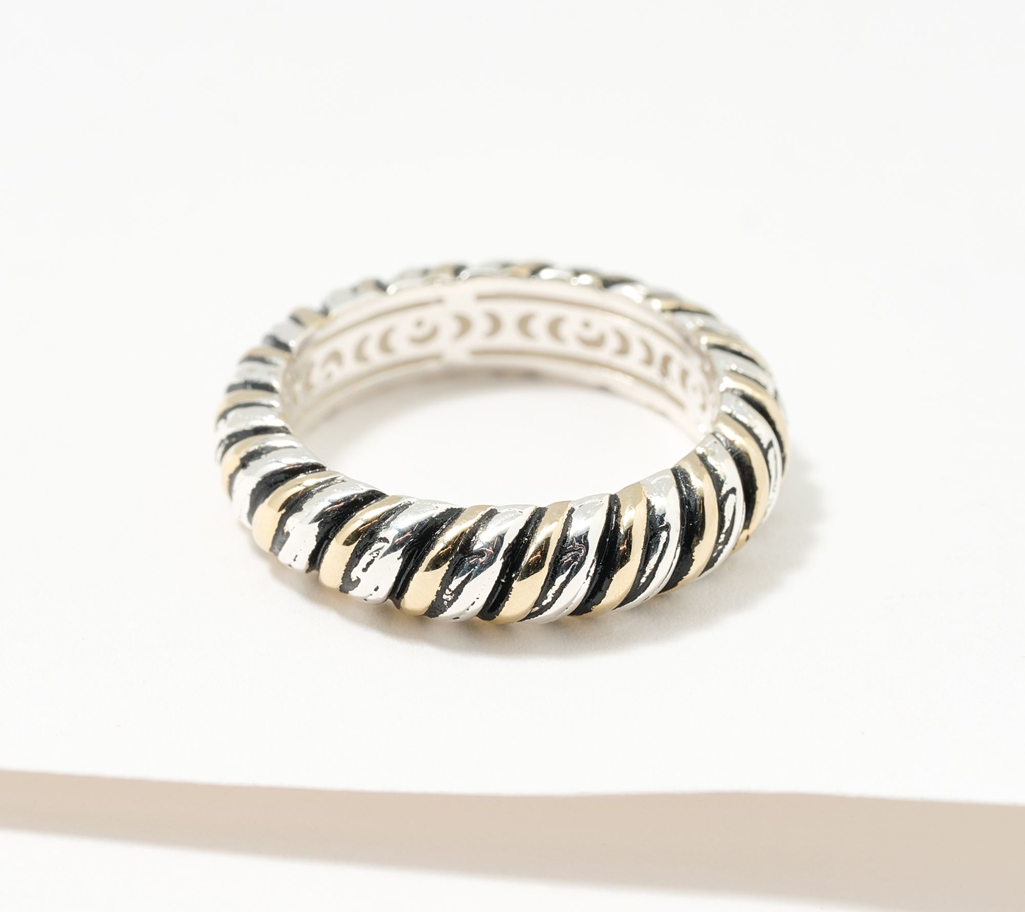 Christian James by Scott Grimes Two Tone Ripple Band Ring