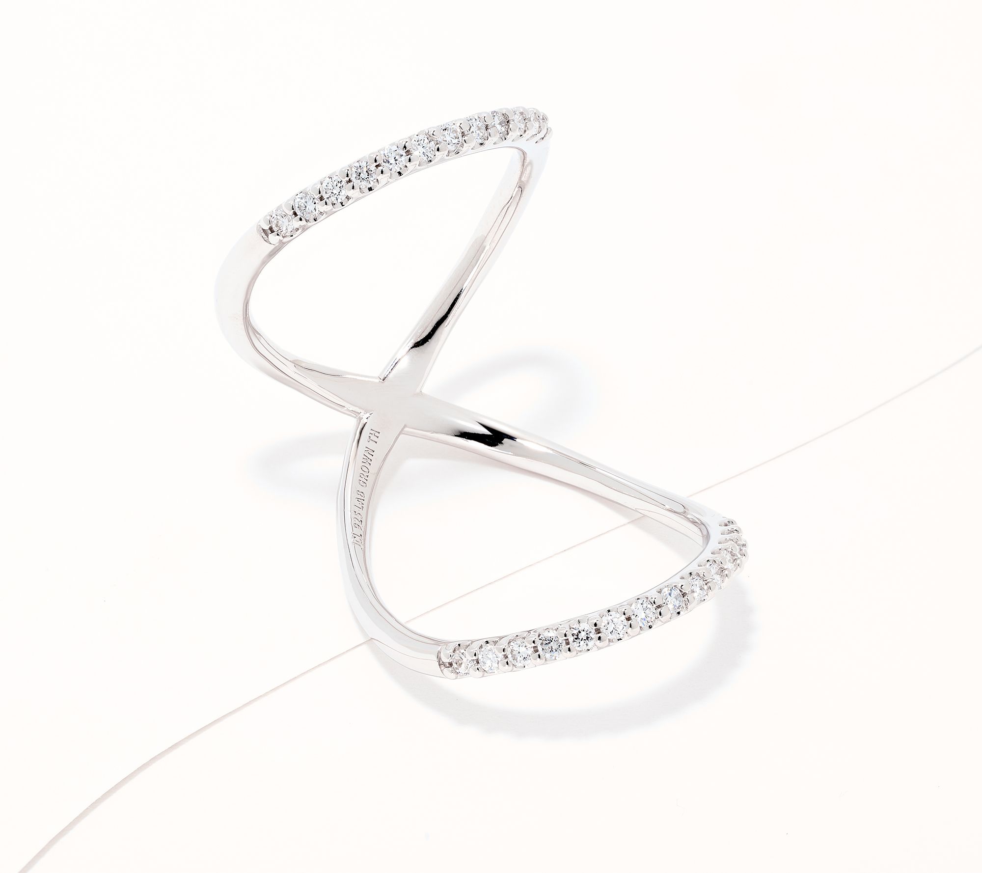JEN by Jennifer Miller Criss Cross Pave Lab Grown Diamond Ring