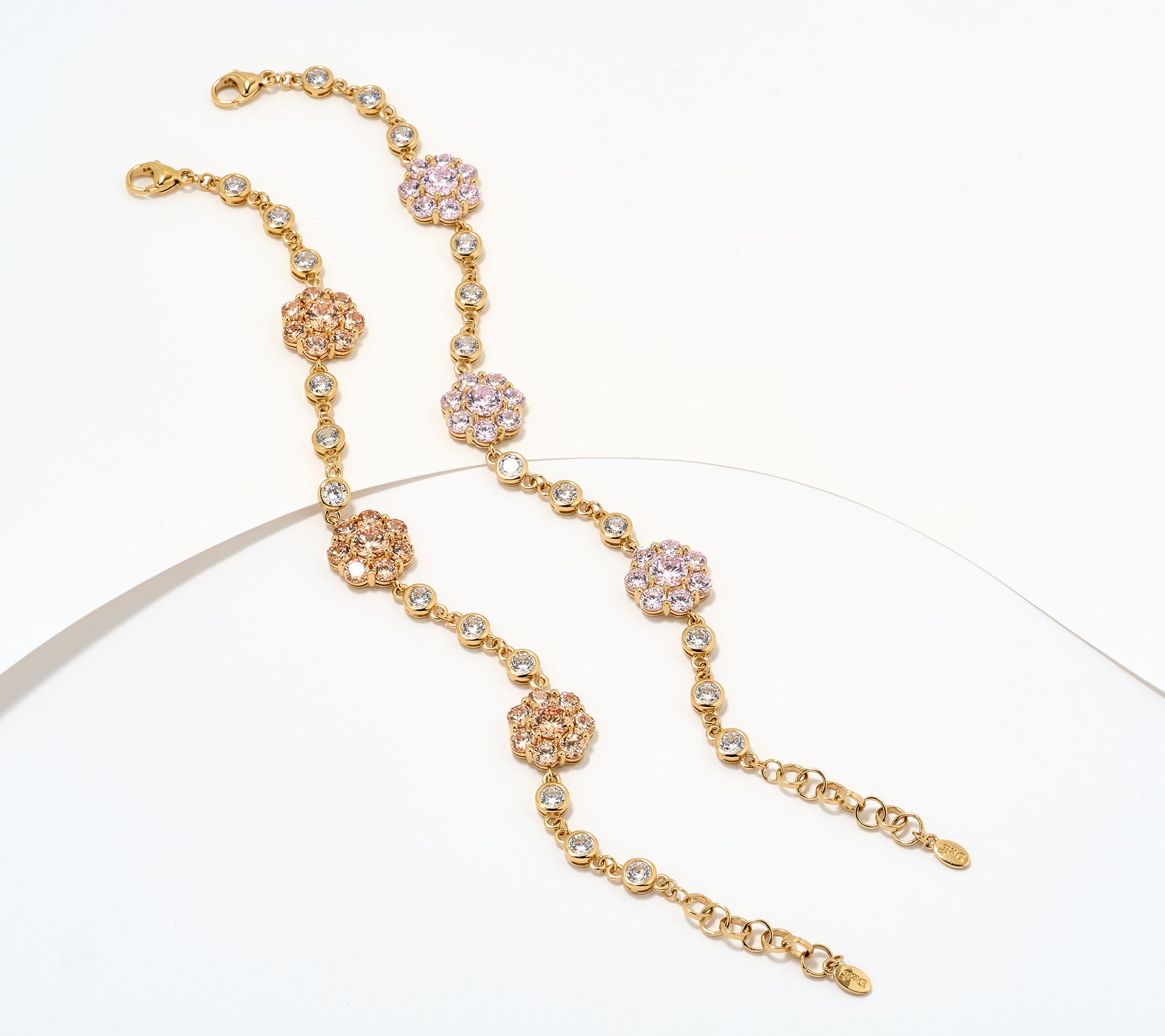 Diamonique x Lulu Frost Flower Station Bracelet, Sterling Silver