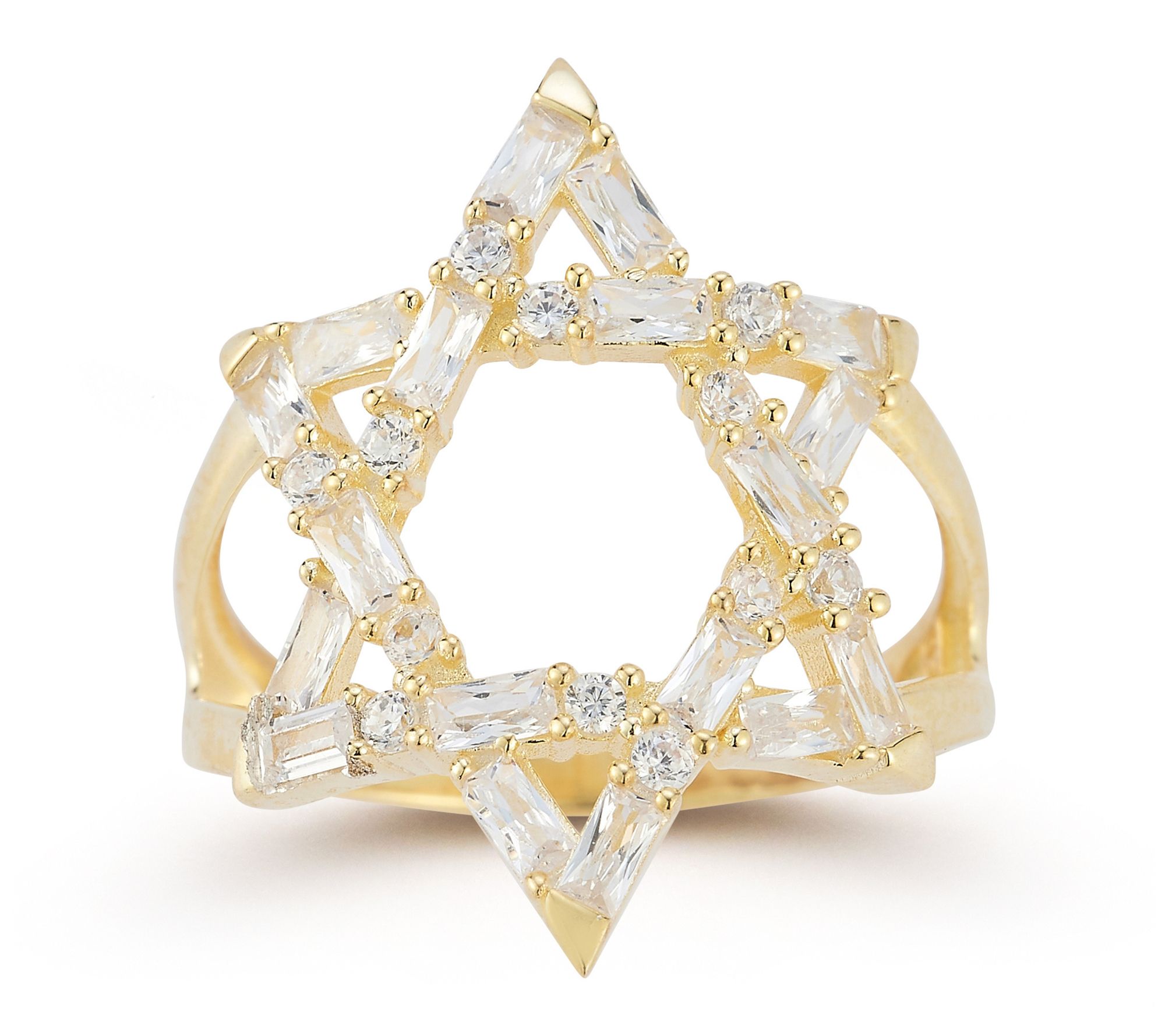 Sterlina Silver Open Work Star of David Ring, Sterling