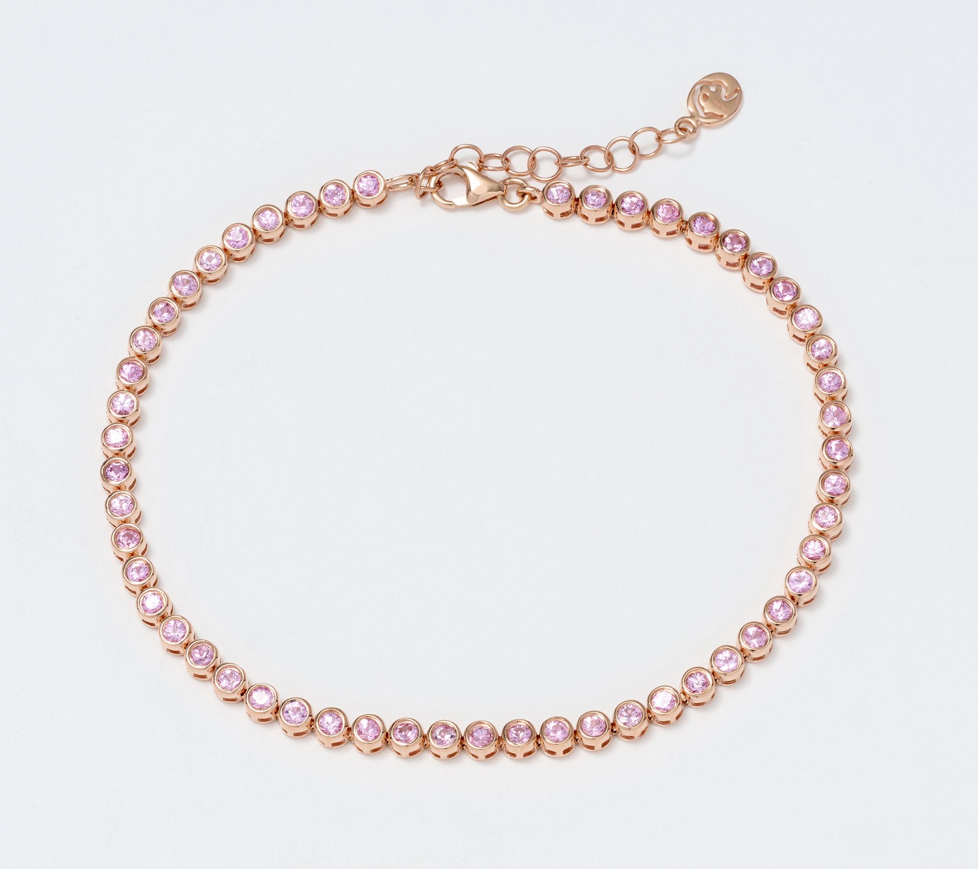 Effy 14K Rose Gold Diamond & Pink Sapphire Bracelet