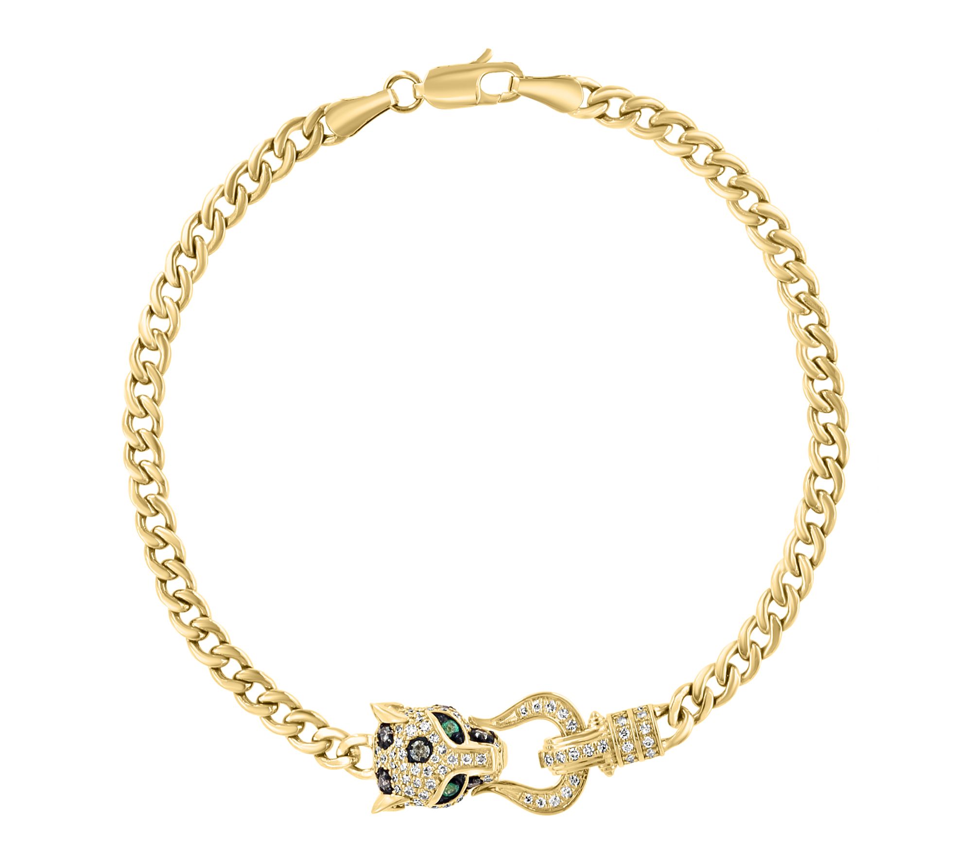 Effy Diamond, Espresso Diamond, Emerald Bracelet, 14K Gold