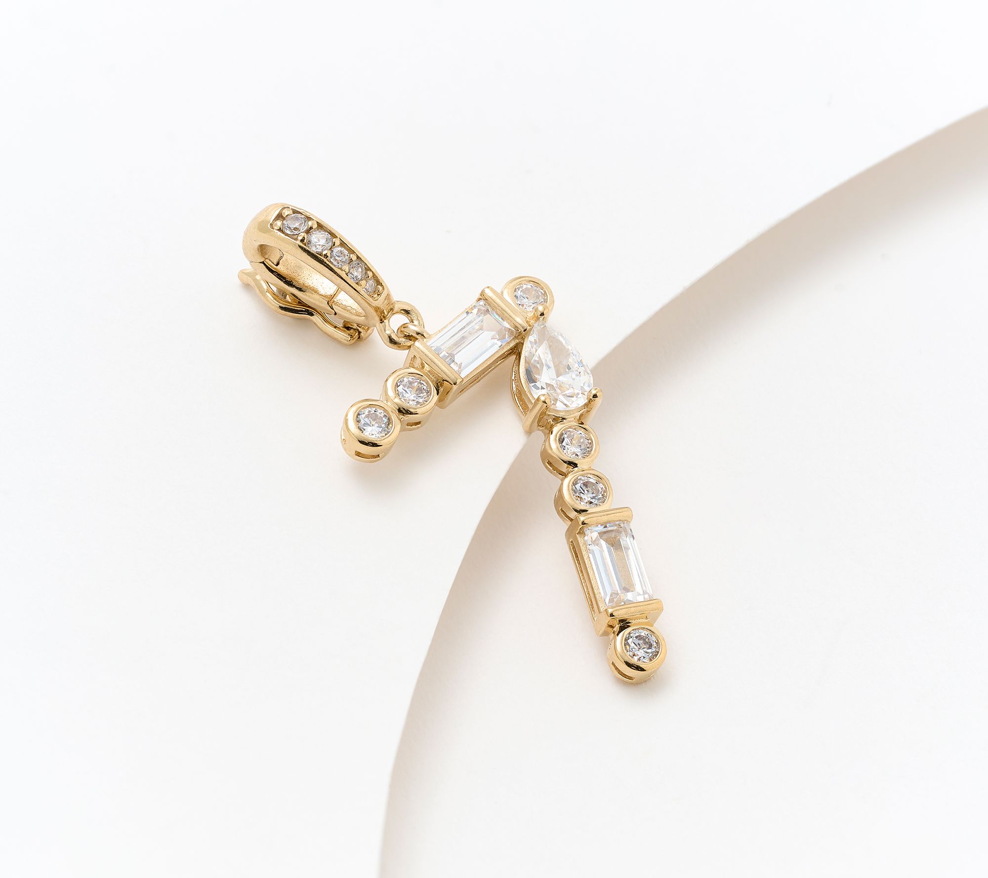 Diamonique x Lulu Frost Number Charm Enhancer, 14k Plated