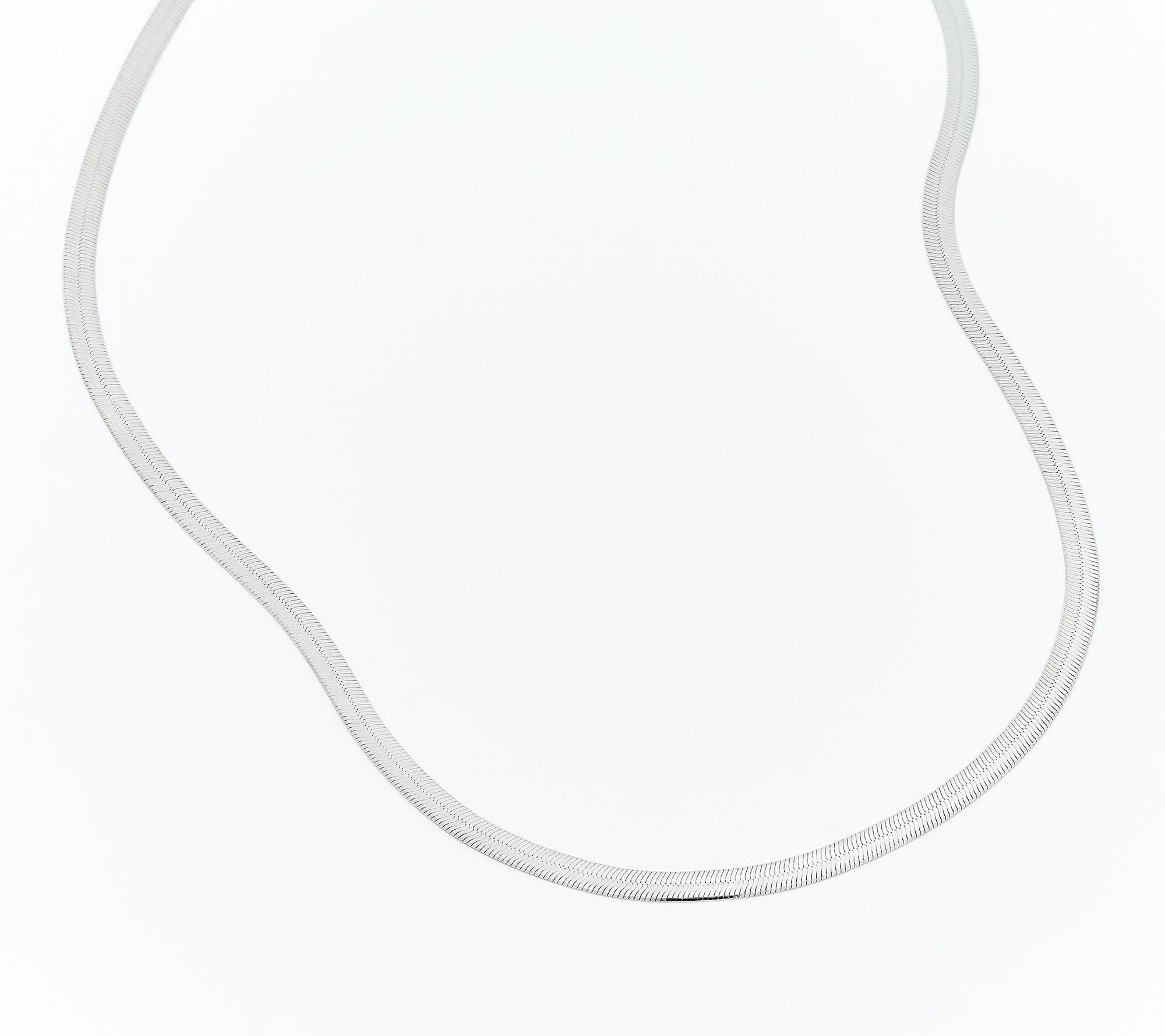 "As Is" Silver Style 3mm Herringbone 18" Necklace, 5.2g Sterling Silver