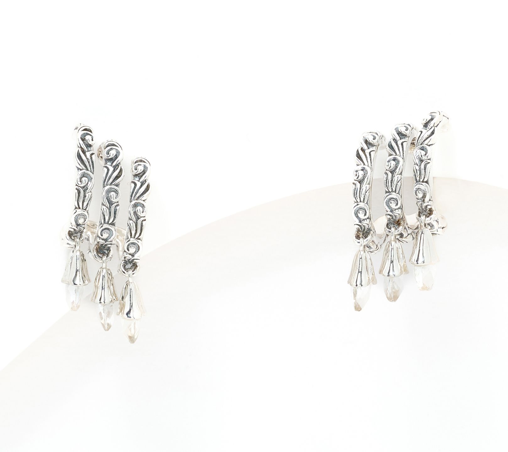 Third Person Sterling Silver Wild Child Briolette Hoop Earrings