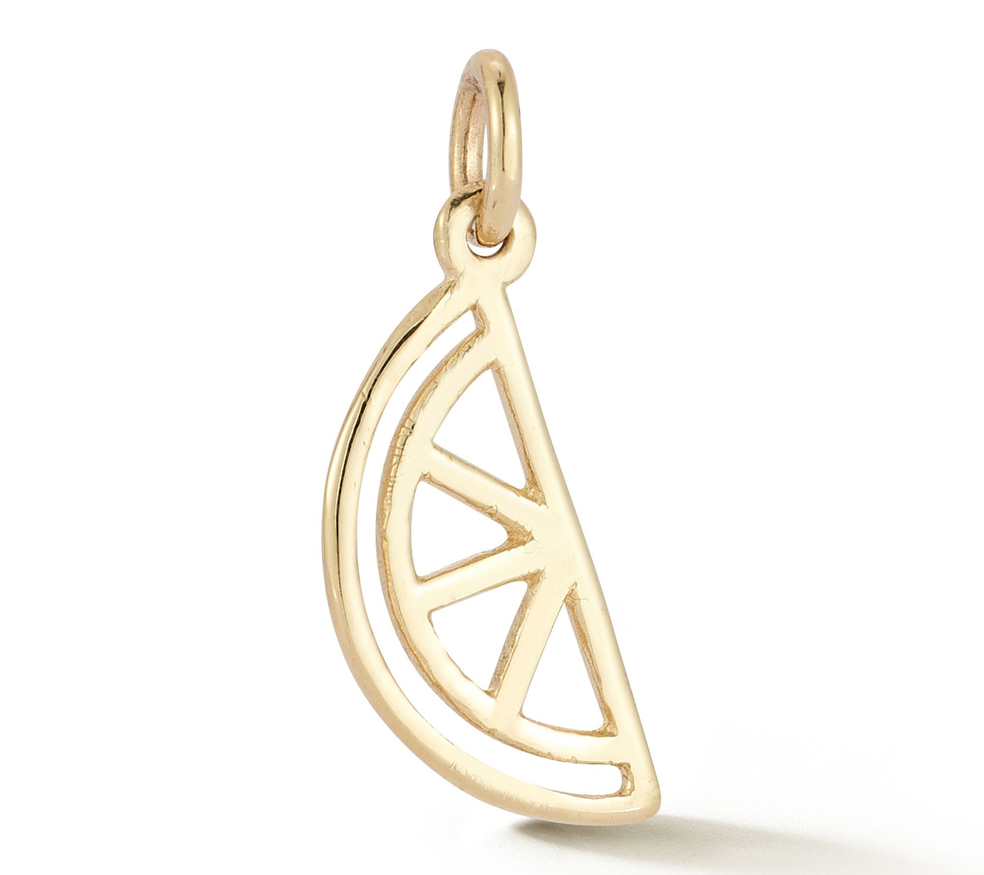  Italian Gold Citrus Slice Pendant, 14K