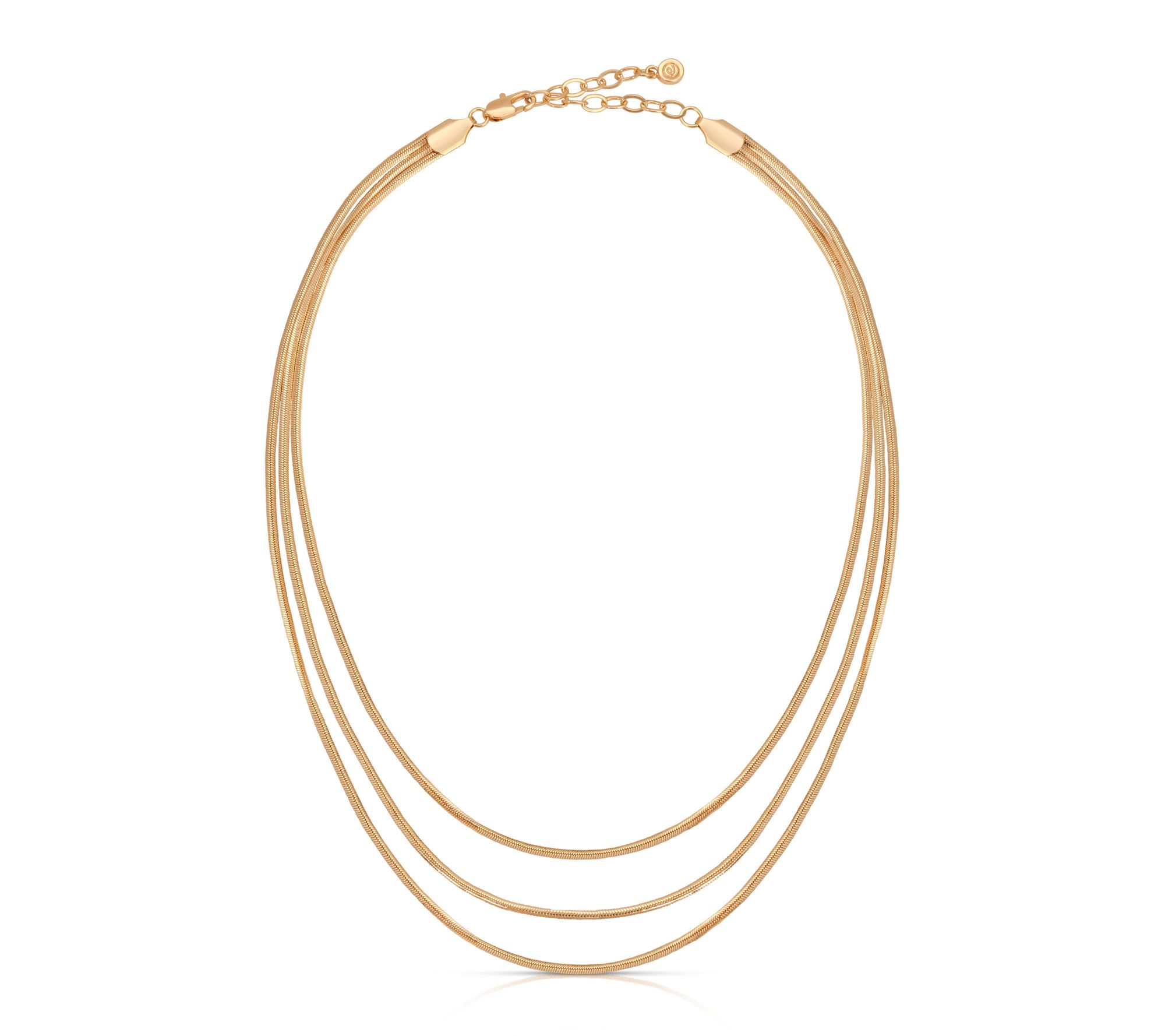Ettika Triple Snake Chain Necklace