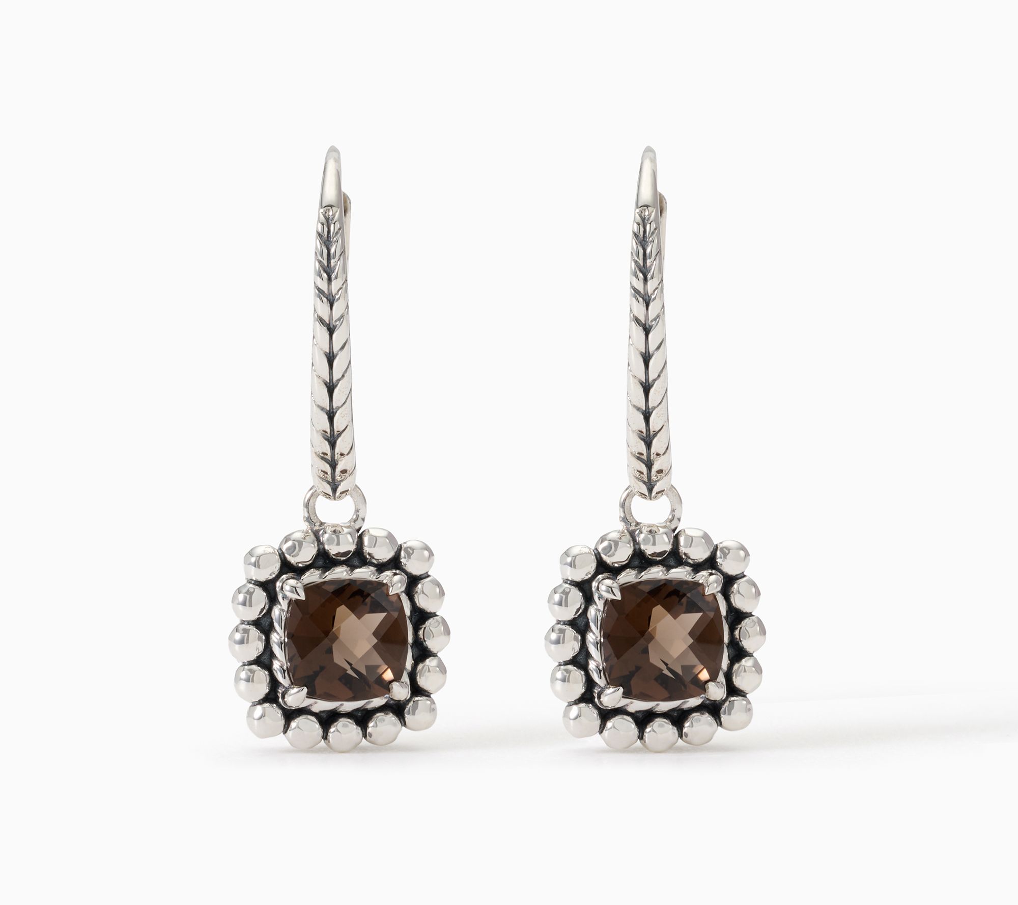 JAI Sterling Silver Shimmer Bead Gemstone Leverbacks