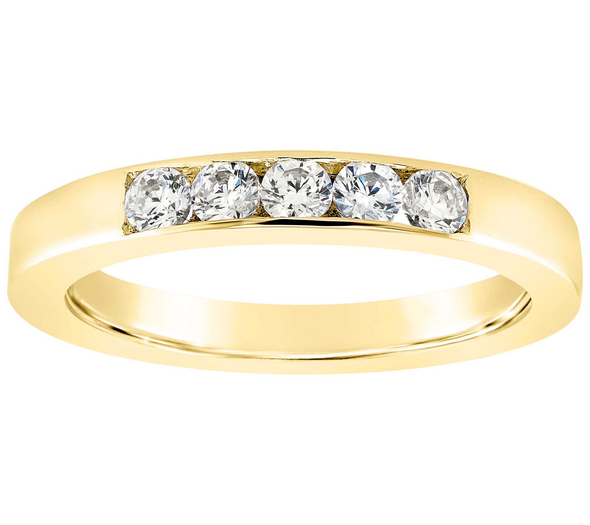 Affinity 14K Channel Set 4/10 cttw 5-Stone Diamond Ring
