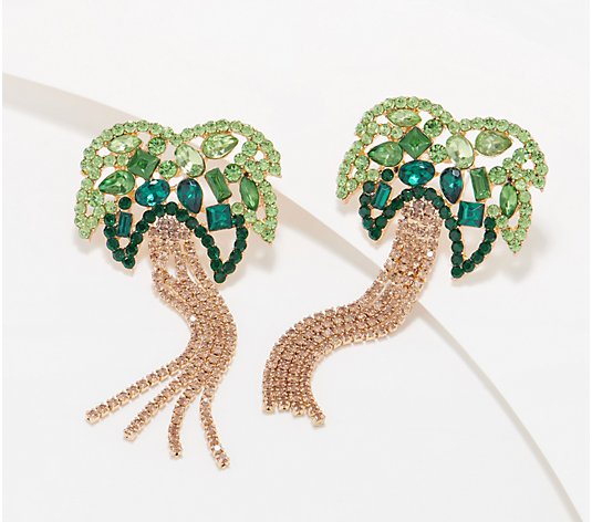 Sparkle Palm Tree Fashion Earrings