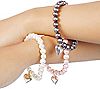 Honora Cultured Pearl Heart Charm Stretch Br ceet, 4 of 5