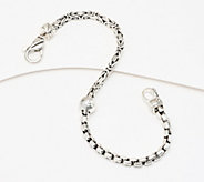 JAI Sterling Silver Byzantine & Box Chain Bracelet, 12.5-14.7g - J424873