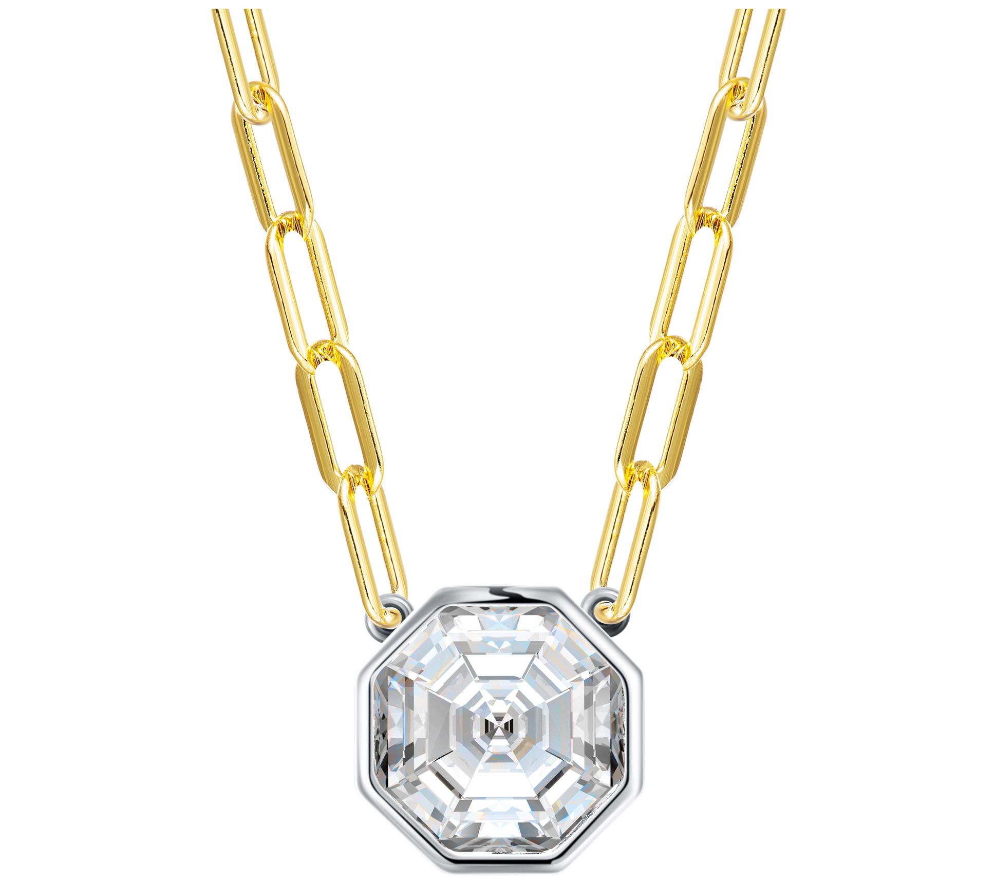 Diamonique x Jennifer Miller Two-Tone Necklace, Sterling