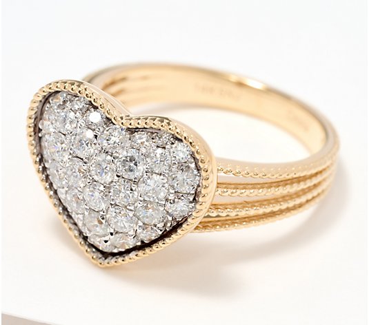 Affinity Diamonds Heart Diamond Ring, 1.00cttw, 14K Gold