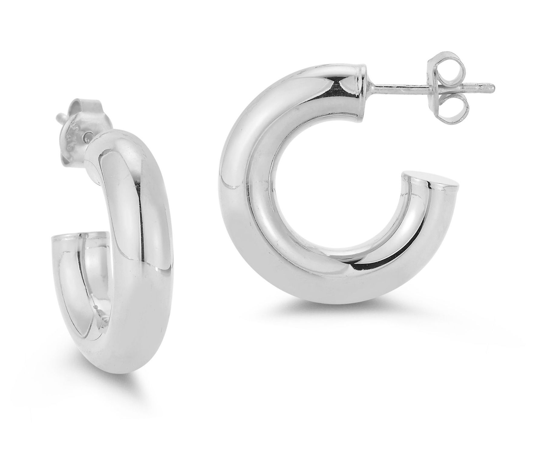 Sterlina Silver 3/4" Bold Hoop Earrings, Sterling