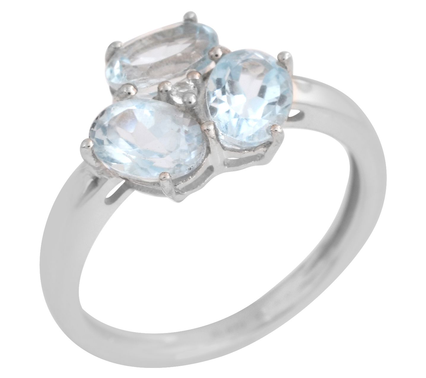 Affinity Gems Blue & White Topaz Ring, Sterling Silver