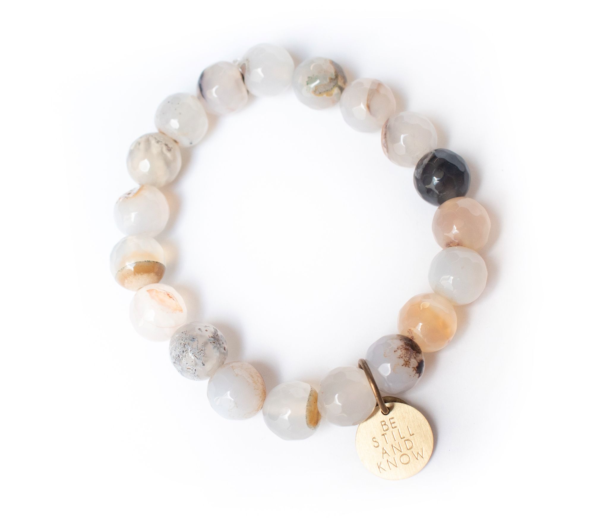 The Vintage Sparrow Serenity Bead Bracelet, 14K Gold Plated