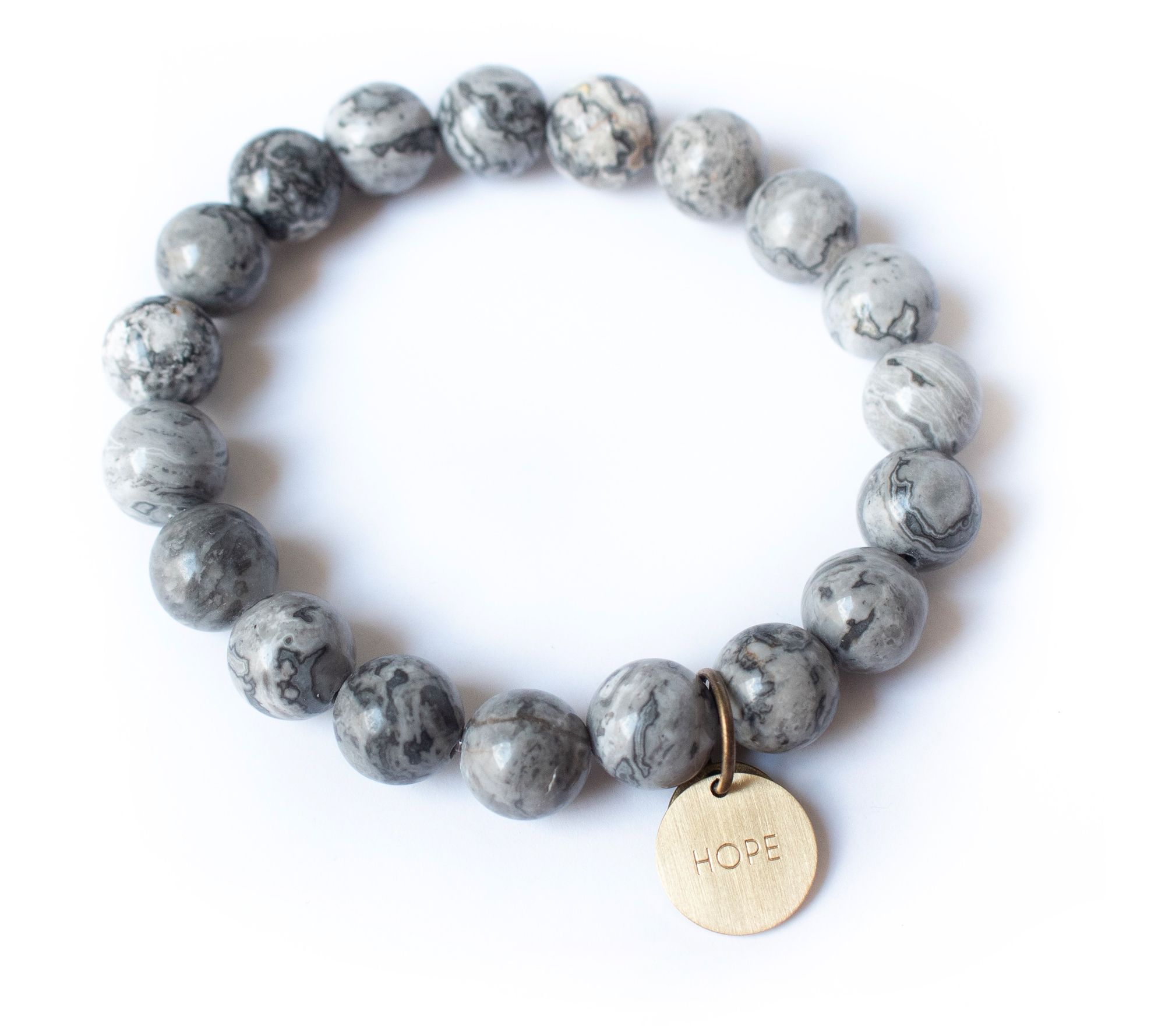 The Vintage Sparrow Serenity Bead Bracelet, 14K Gold Plated