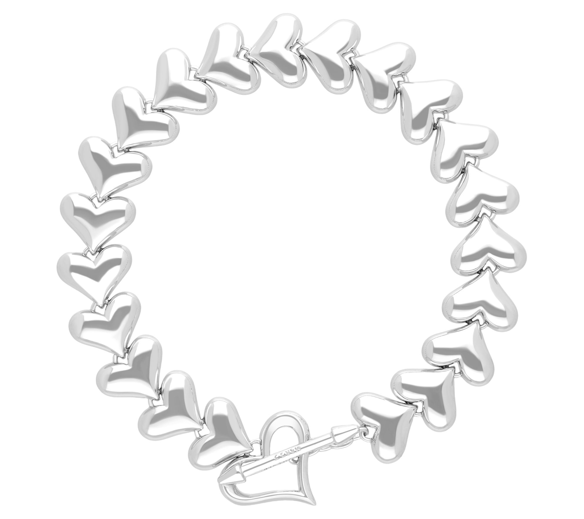 Margo Manhattan Sterling Silver Liquid Hearts Bracelet