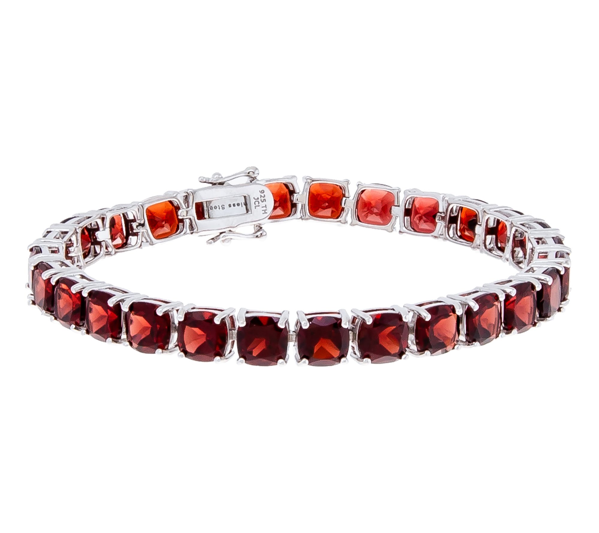 Affinity Gems Cushion Cut Gemstone Tennis Bracelet, Sterling