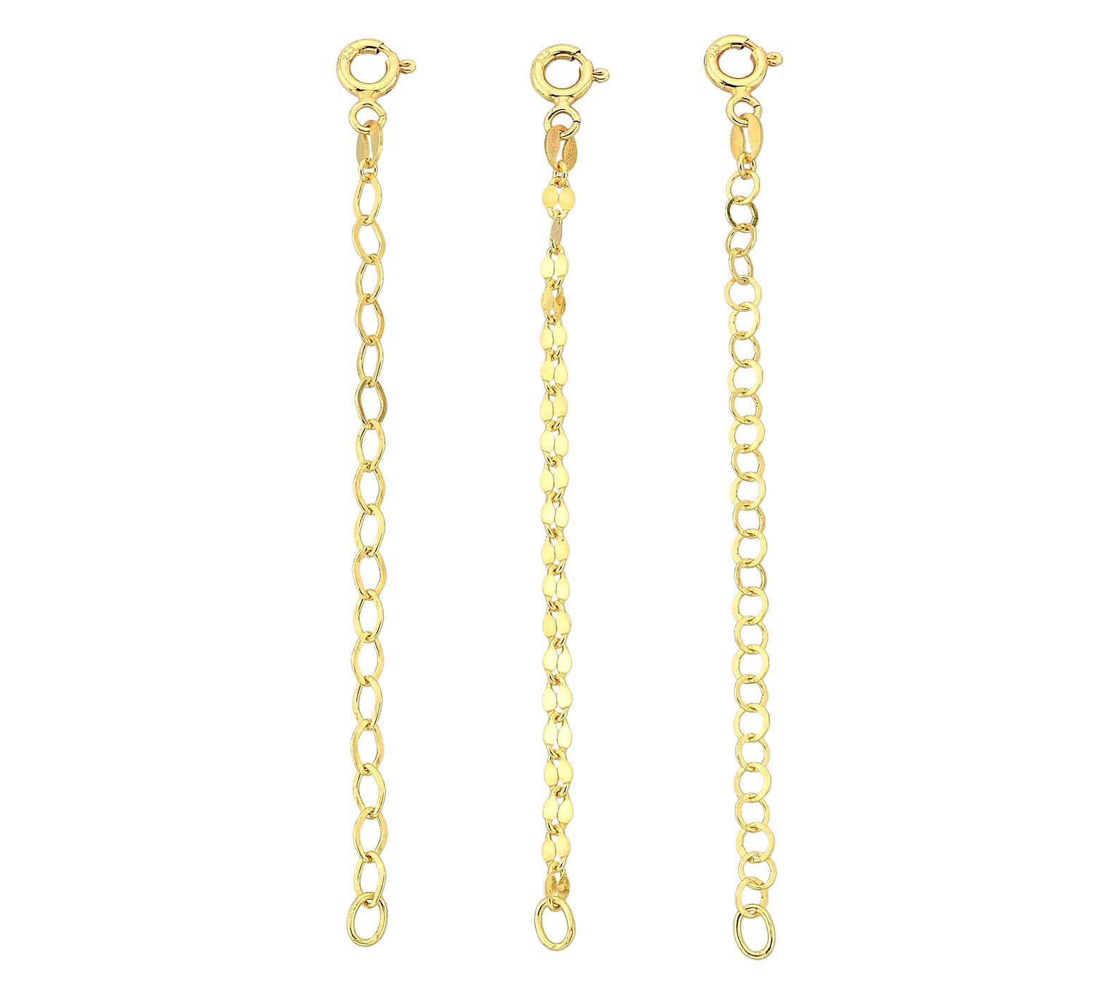 Silver Style Rolo & Mirror &Oval Link ExtenderSet, Sterling