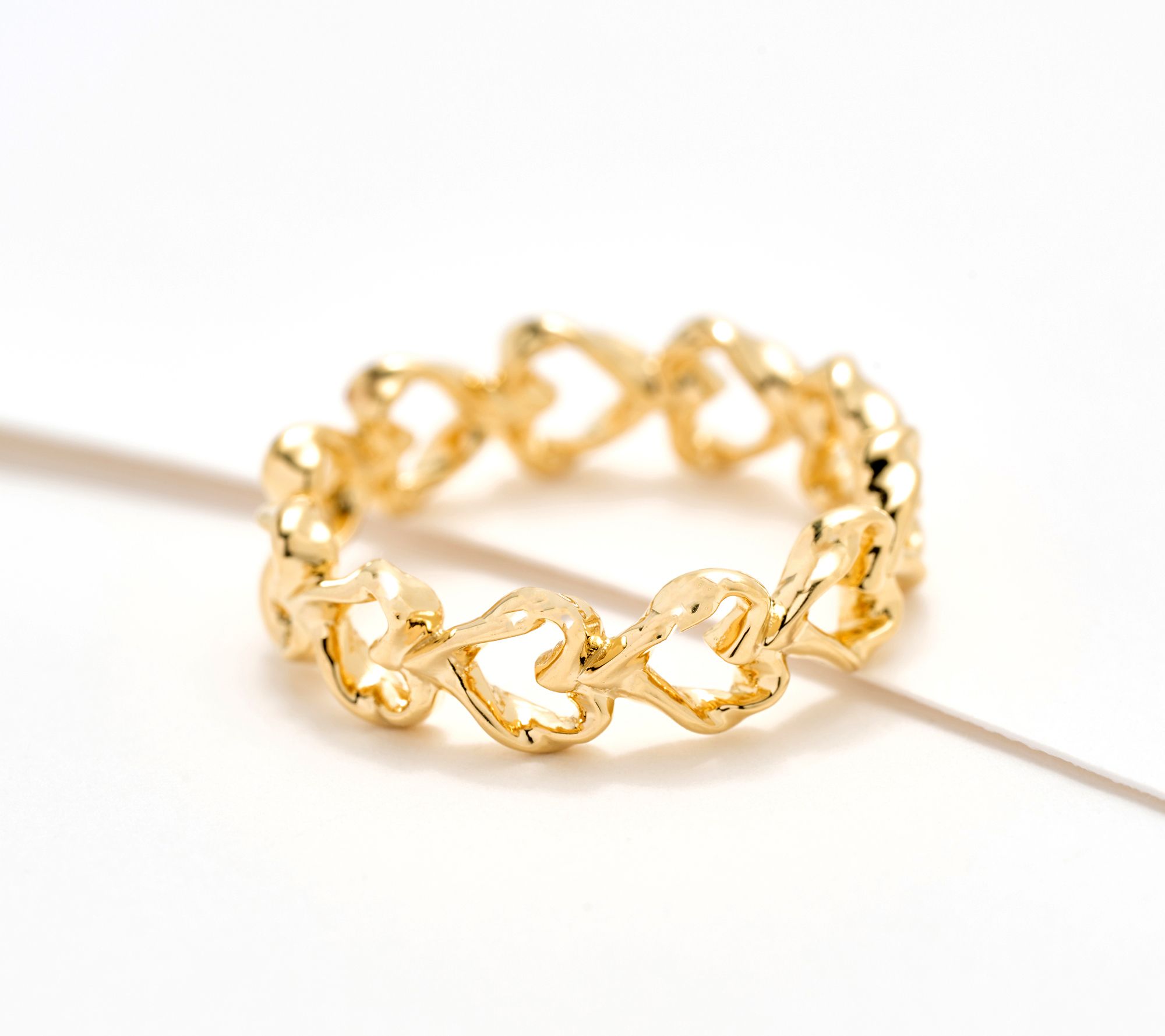 Christian James by Scott Grimes 14K Gold Clad Ripple Heart Eternity Band