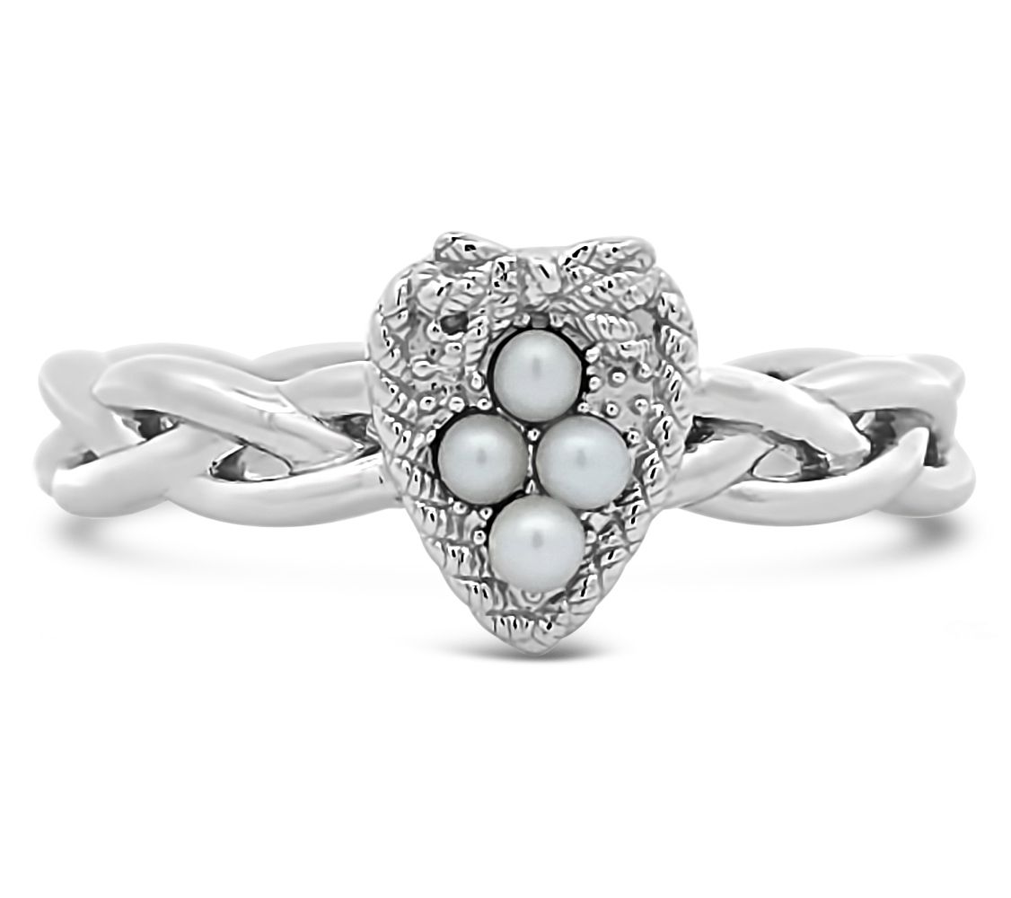 Goddaughters Sterling Celtic Love Knot  Pearl Ring