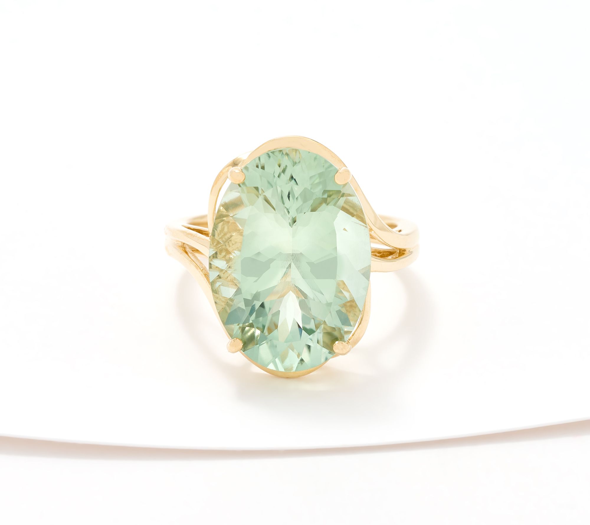 Vault Discoveries Prasiolite Ring, 14K Gold