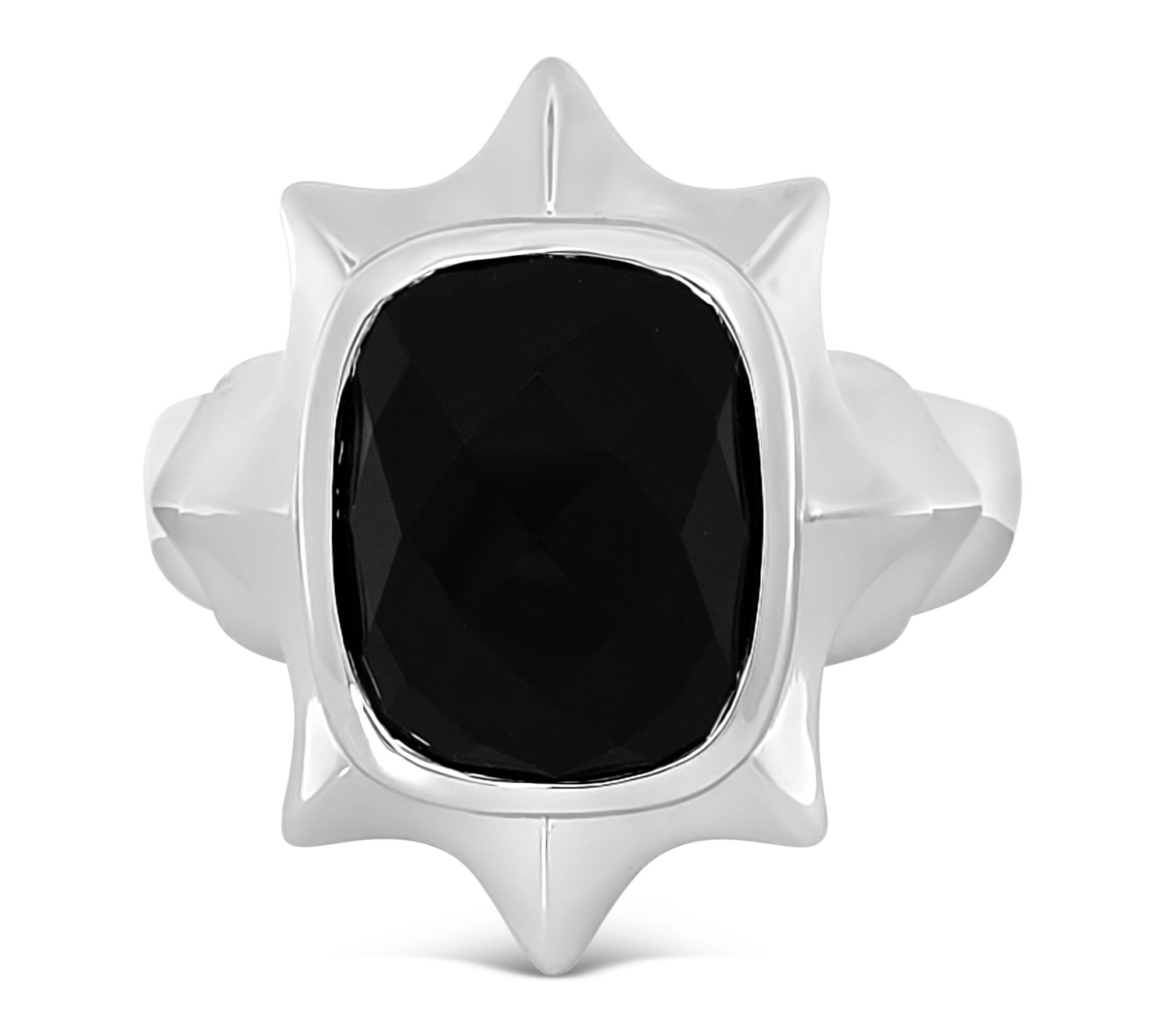 Margo Manhattan Sterling Silver Onyx Ella Ring - QVC.com