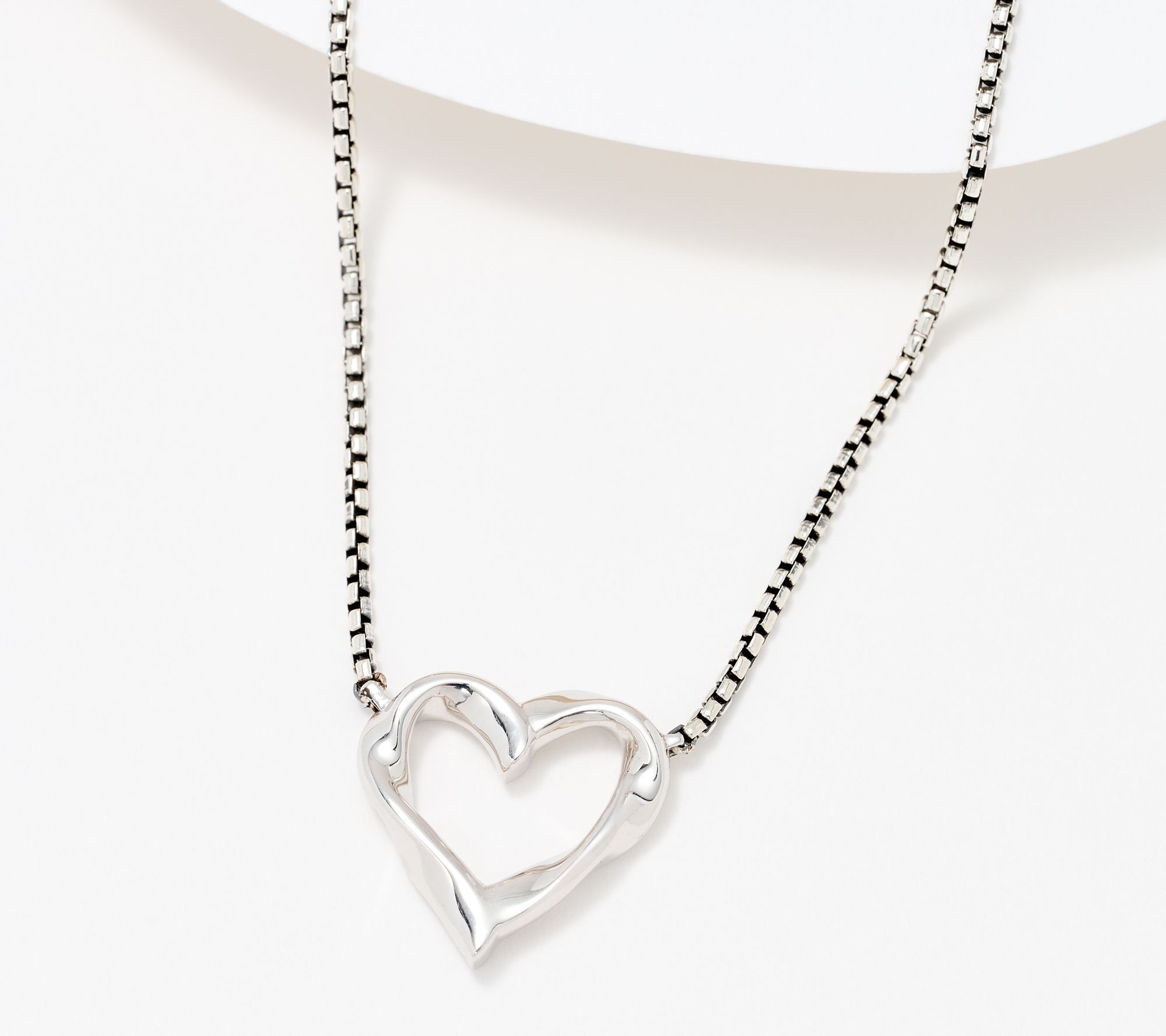 Christian James by Scott Grimes Sterling Silver Ripple Heart Necklace