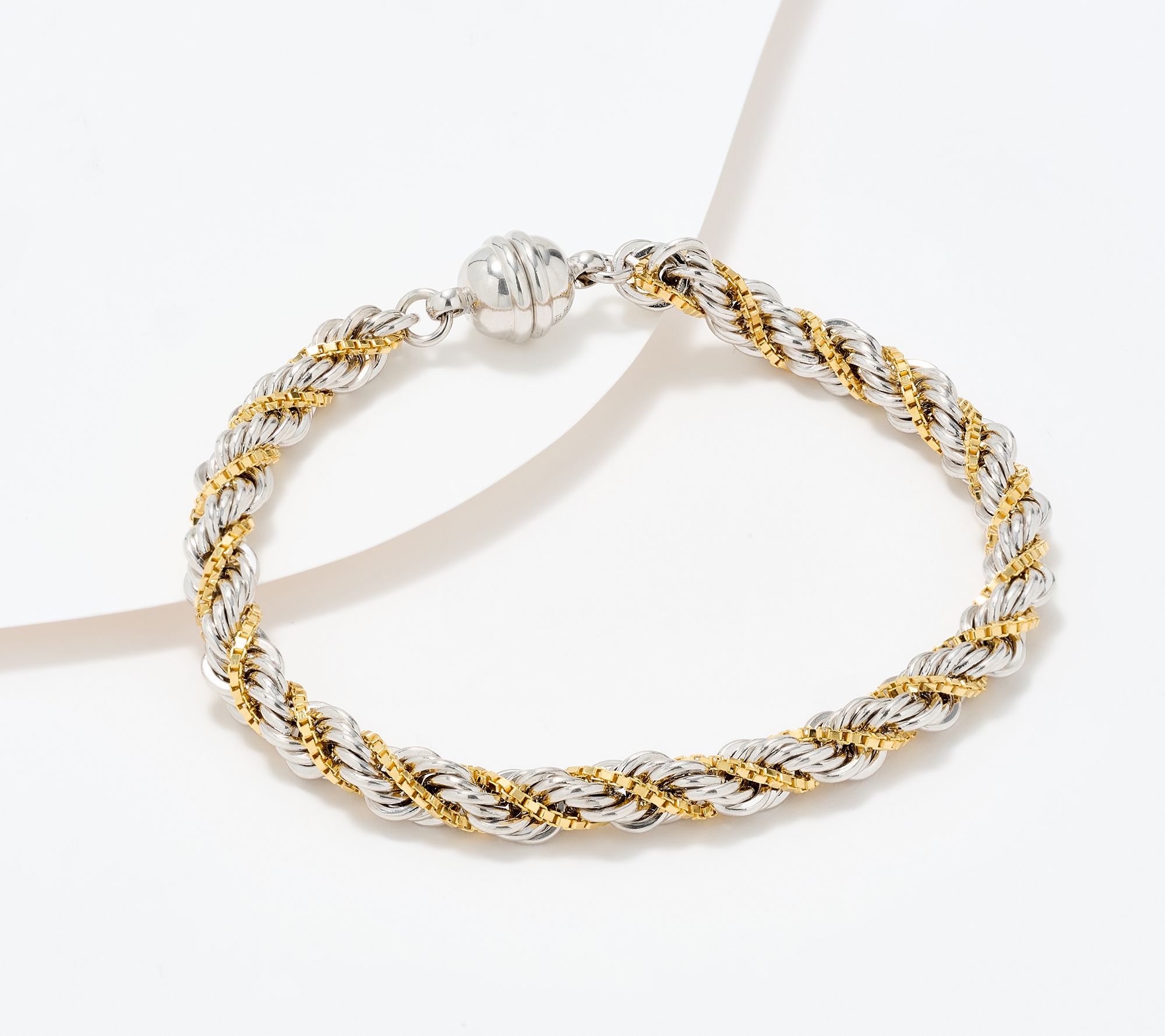 David Markstein Premier Duetto Hand Crafted Rope & Box Chain Bracelet