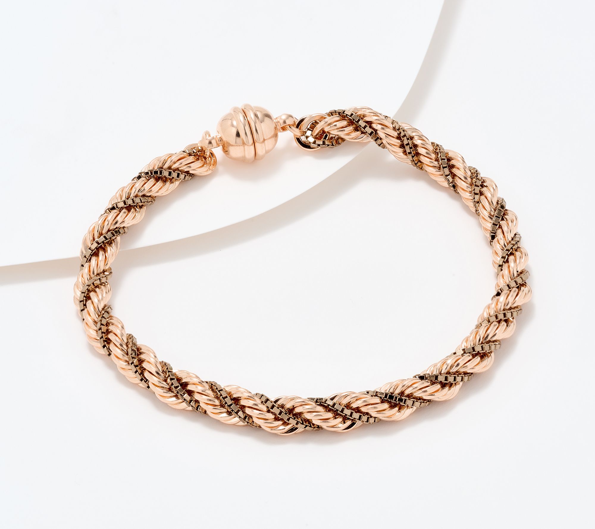 David Markstein Premier Duetto Hand Crafted Rope & Box Chain Bracelet